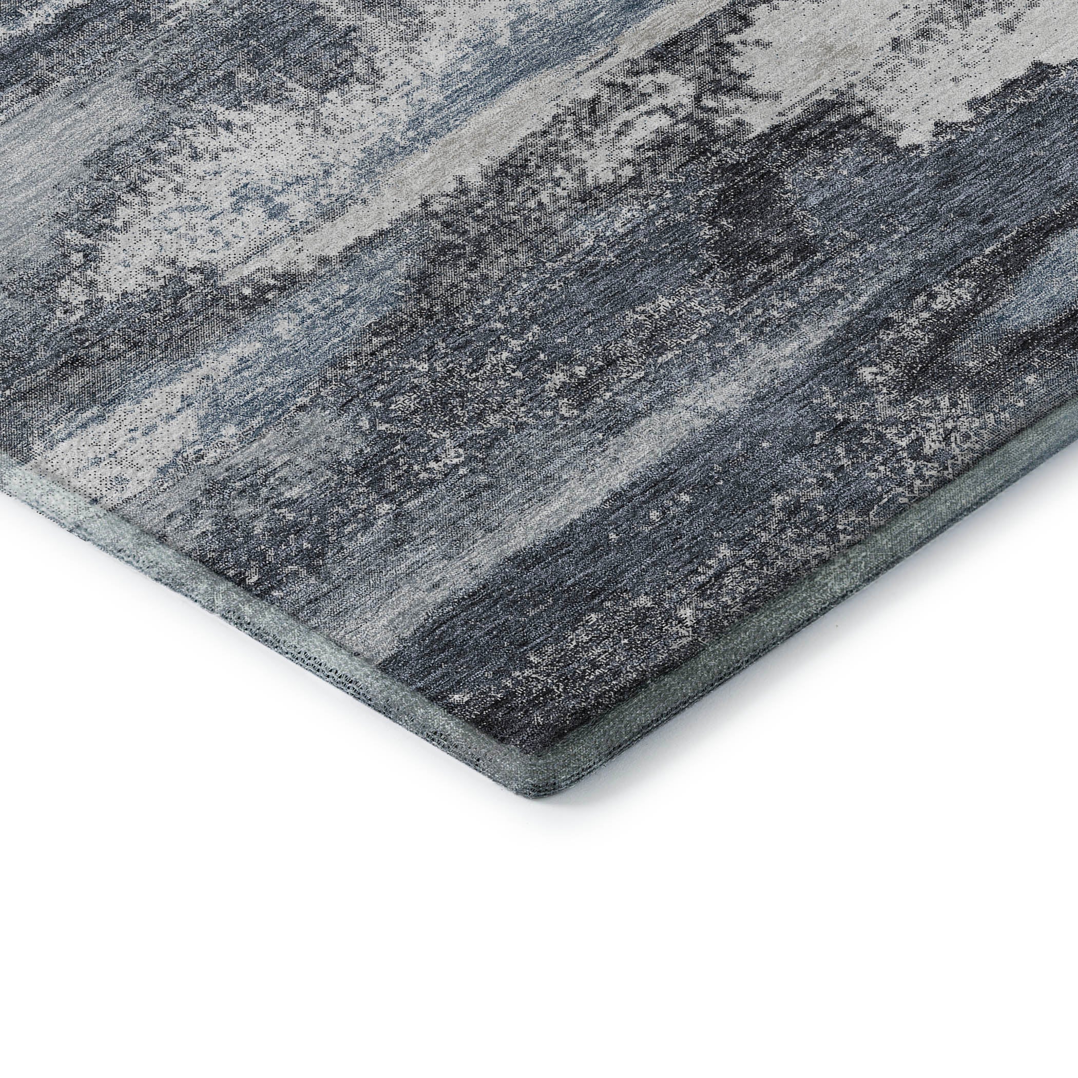 Baku Machine Washable Transitional Gray Rug 1'8" x 2'6" #shape_Rectangle