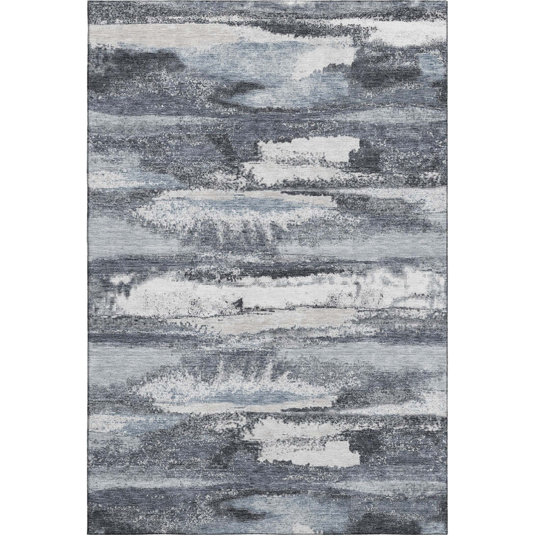 Baku Machine Washable Transitional Gray Rug 2'6" x 3'10" #shape_Rectangle
