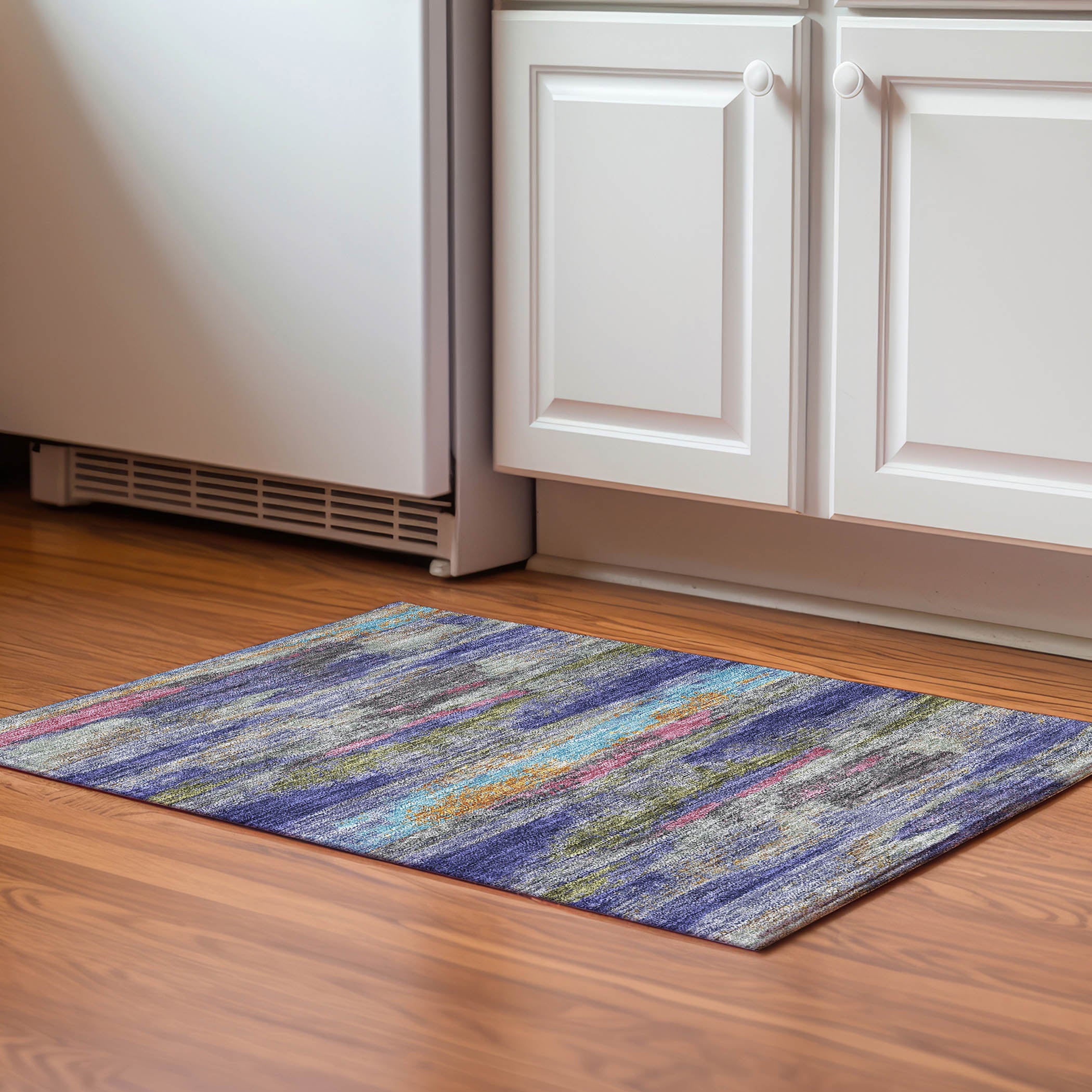 Baku Machine Washable Transitional Lavender Purple Rug 1'8" x 2'6" #shape_Rectangle