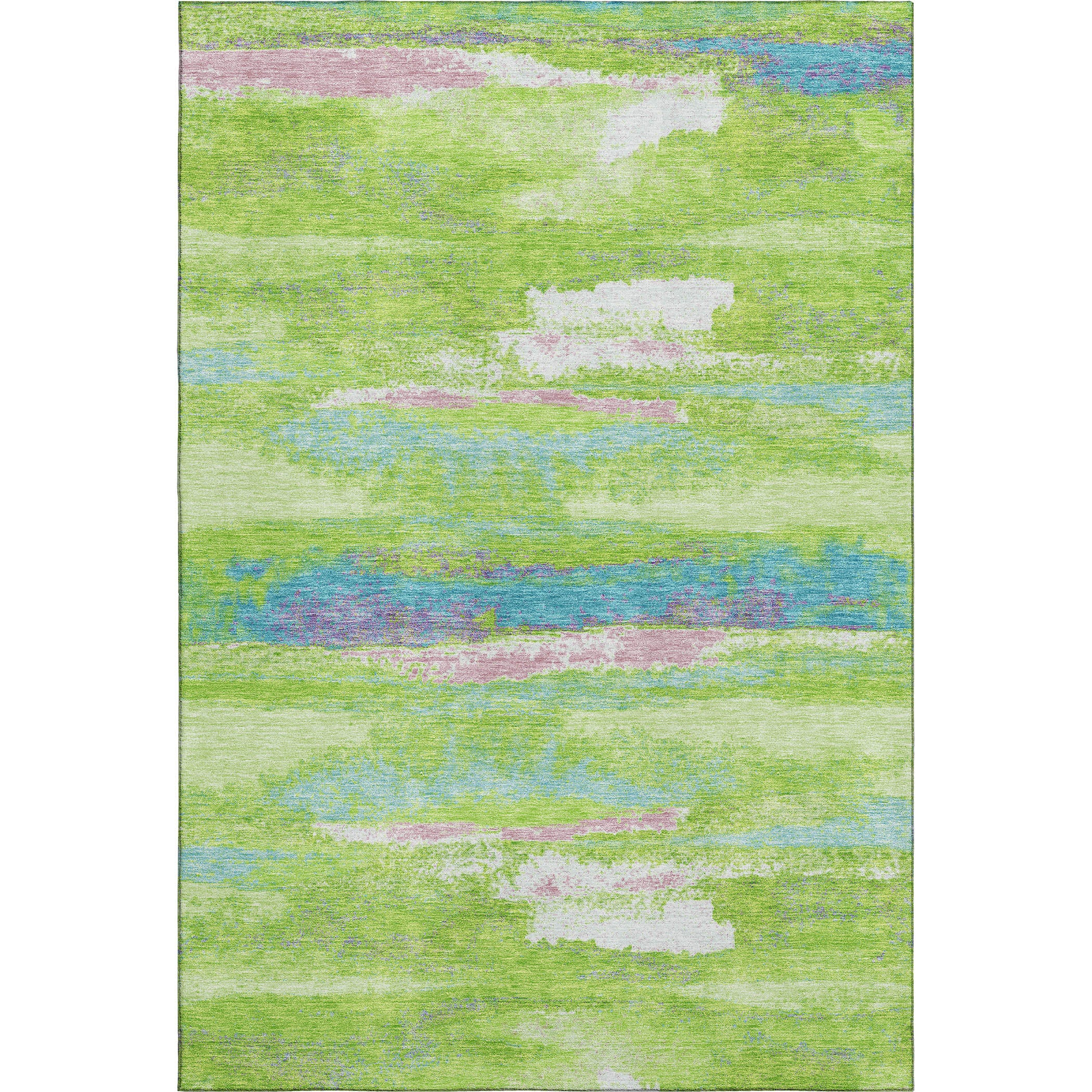 Baku Machine Washable Transitional Lime Green Rug 2'6" x 3'10" #shape_Rectangle