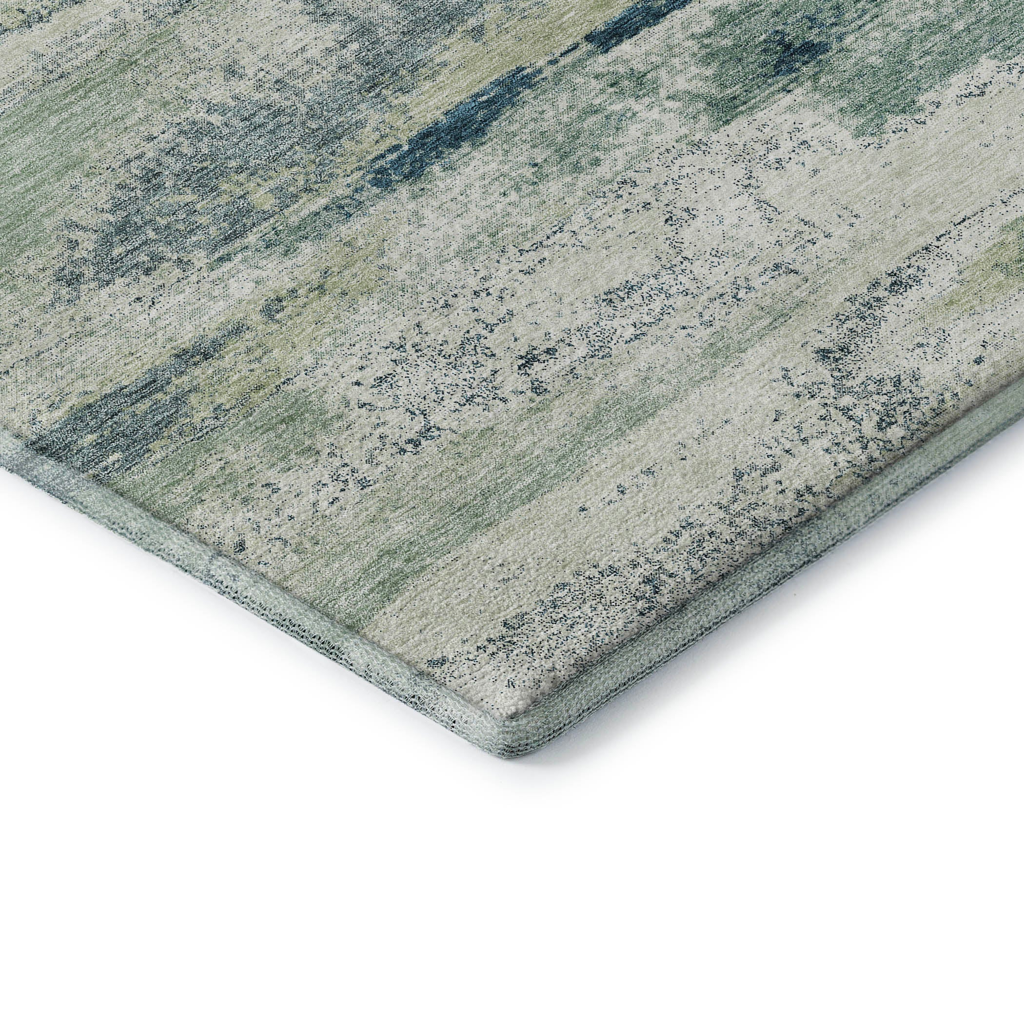 Baku Machine Washable Transitional Mint Green Rug 1'8" x 2'6" #shape_Rectangle