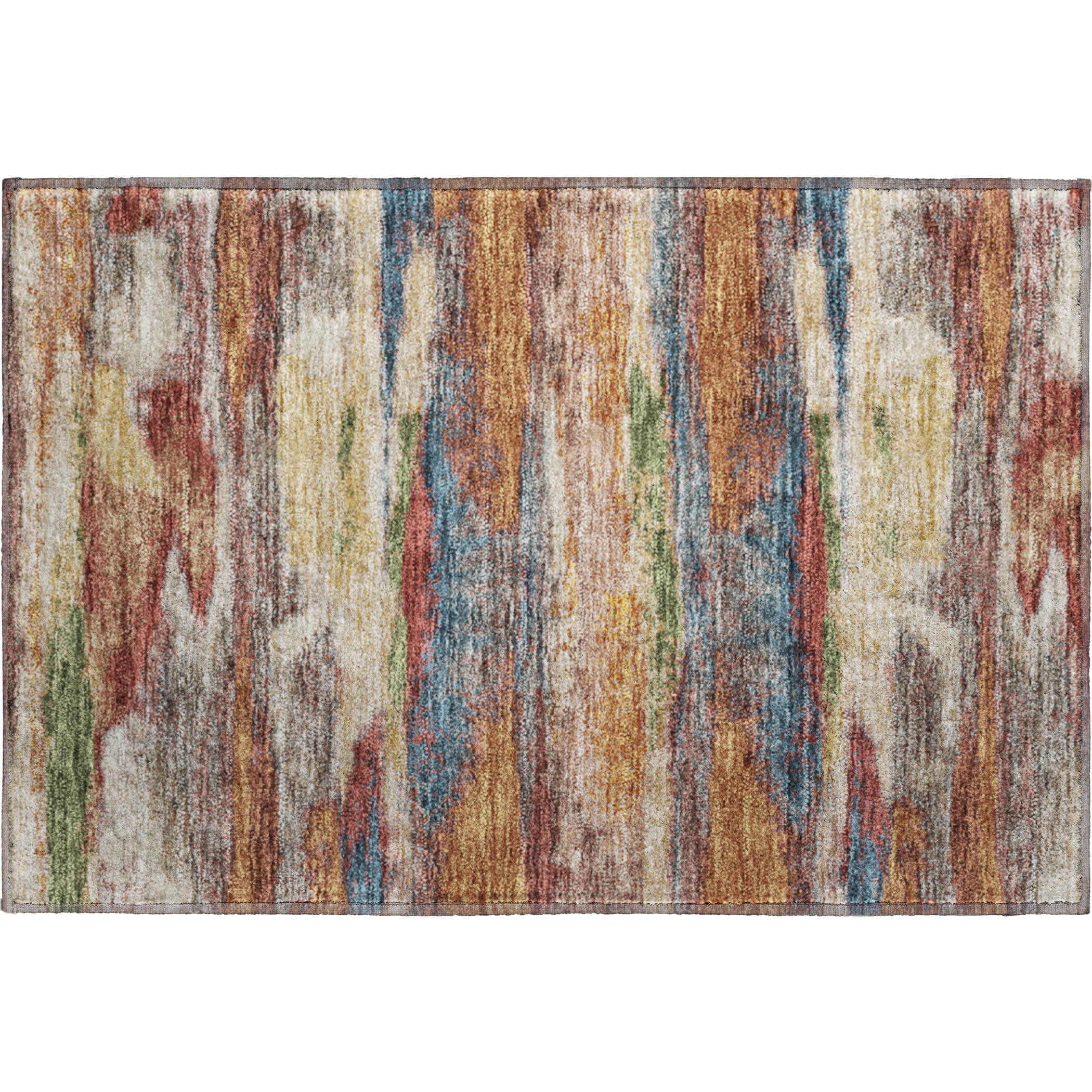 Baku Machine Washable Transitional Paprika Orange Rug 1'8" x 2'6" #shape_Rectangle