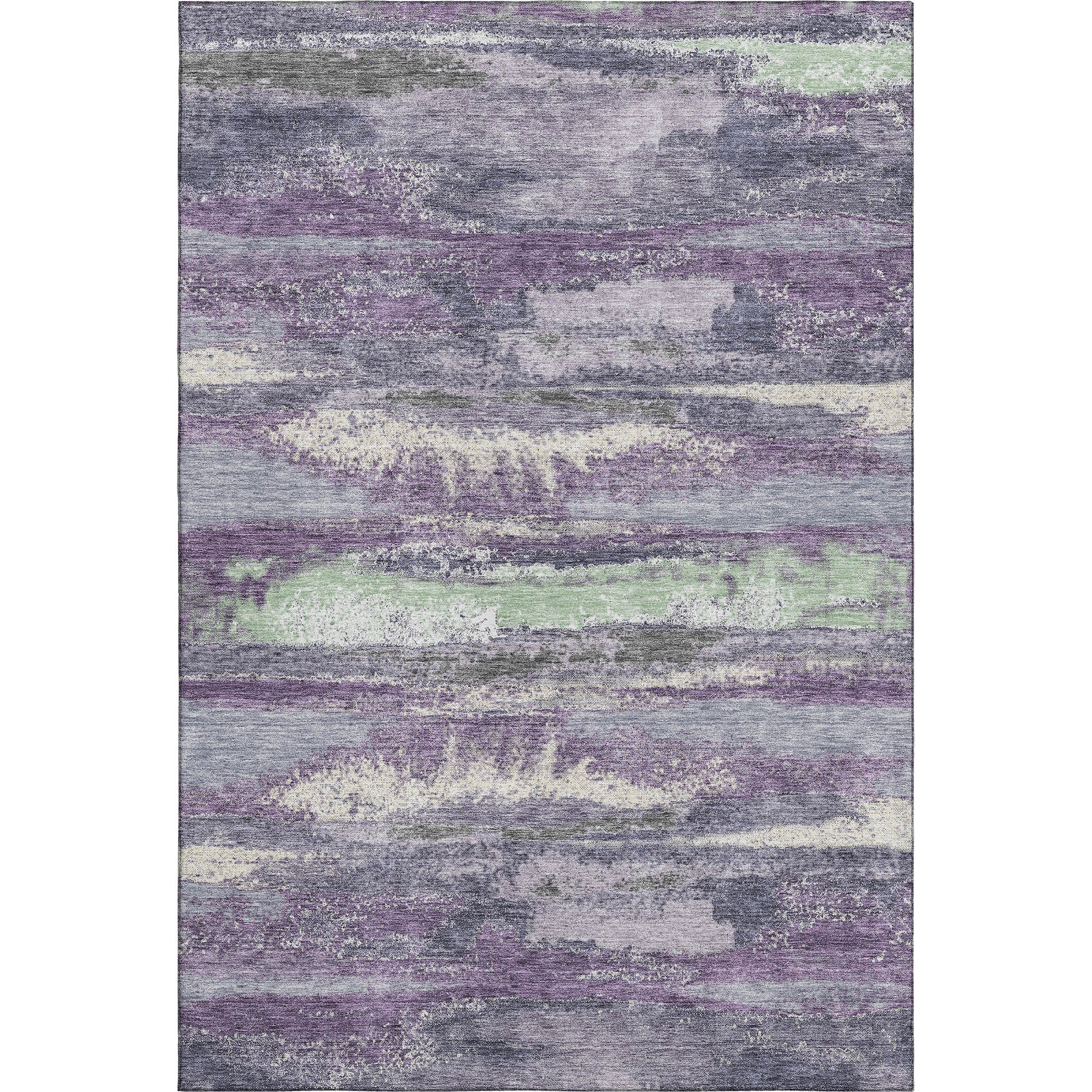 Baku Machine Washable Transitional Purple Rug 2'6" x 3'10" #shape_Rectangle