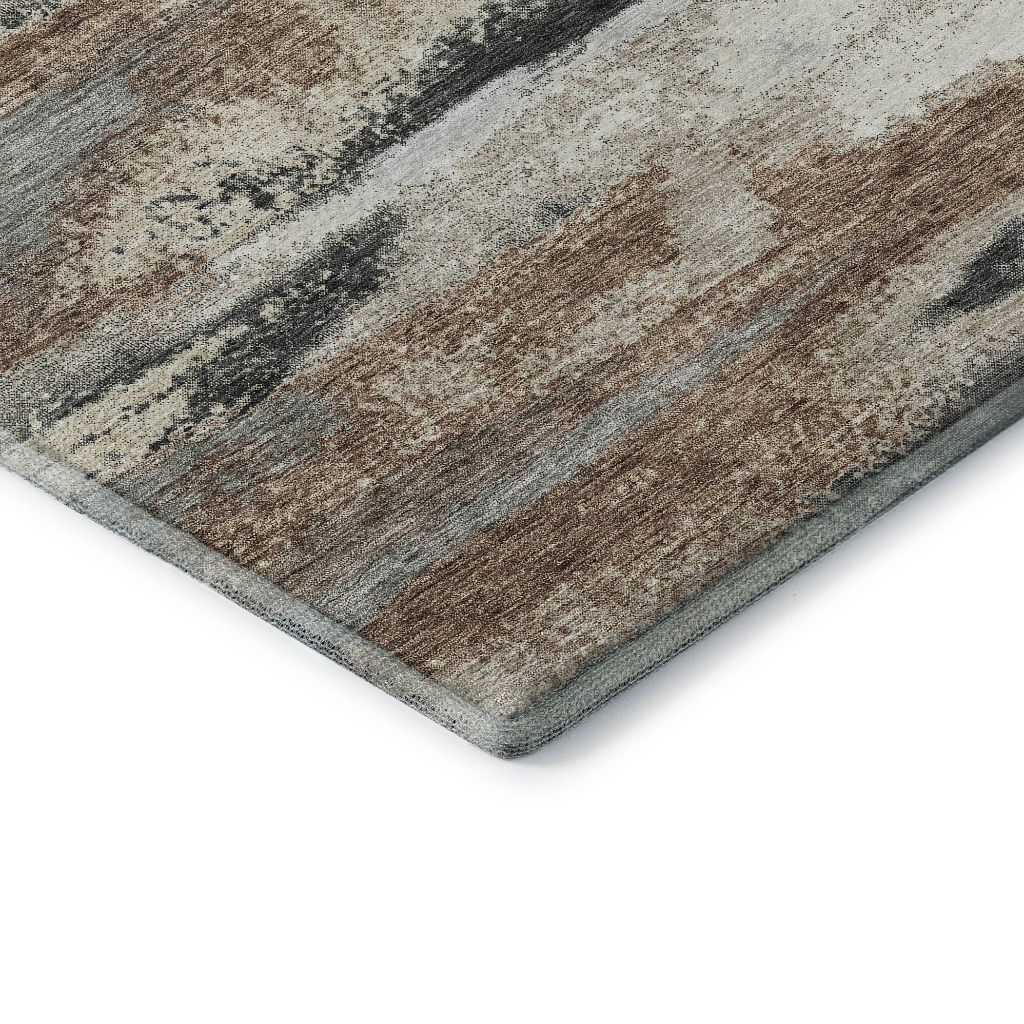Baku Machine Washable Transitional Taupe Brown Rug 1'8" x 2'6" #shape_Rectangle