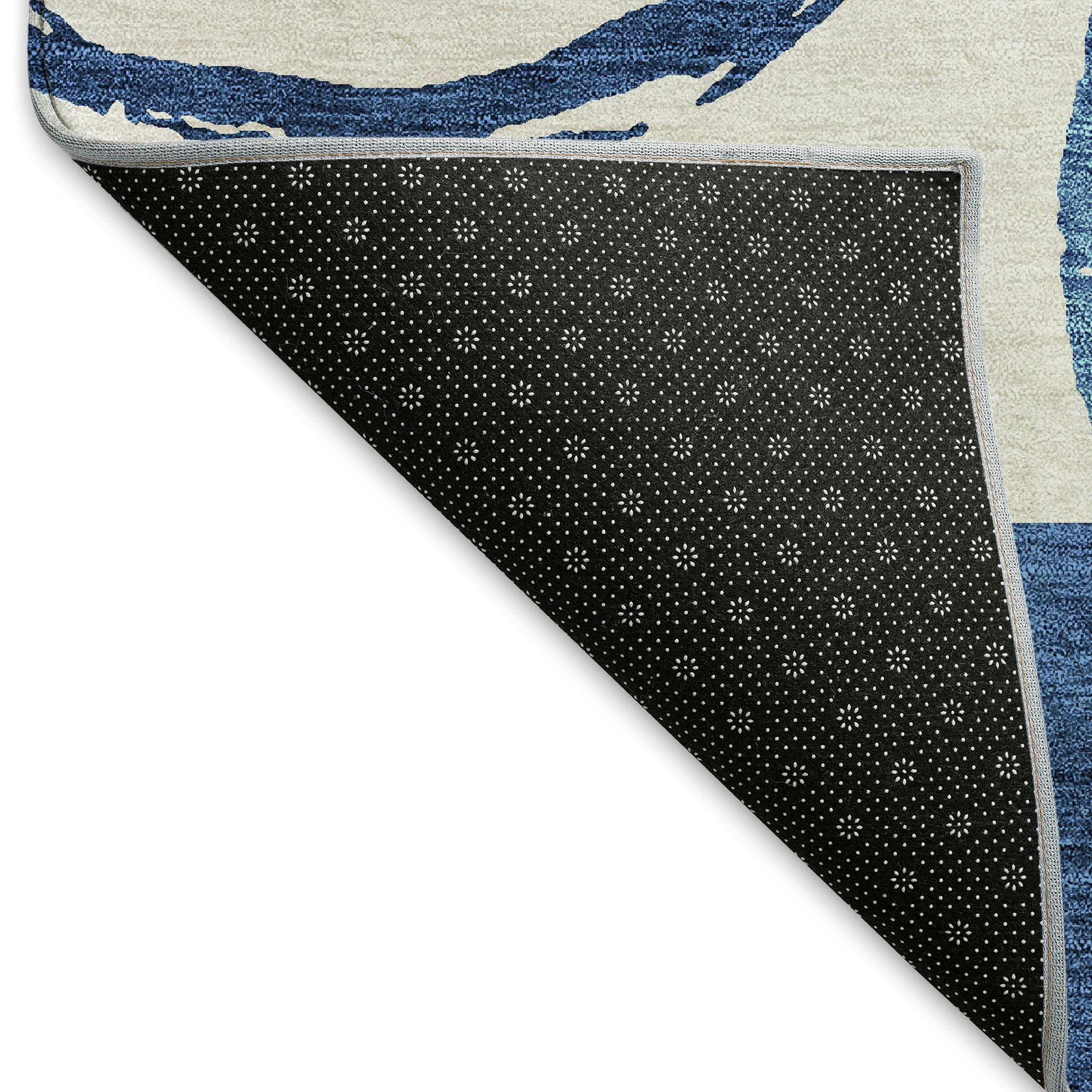 Istanbul Machine Washable Transitional Blue Rug 1'8" x 2'6" #shape_Rectangle