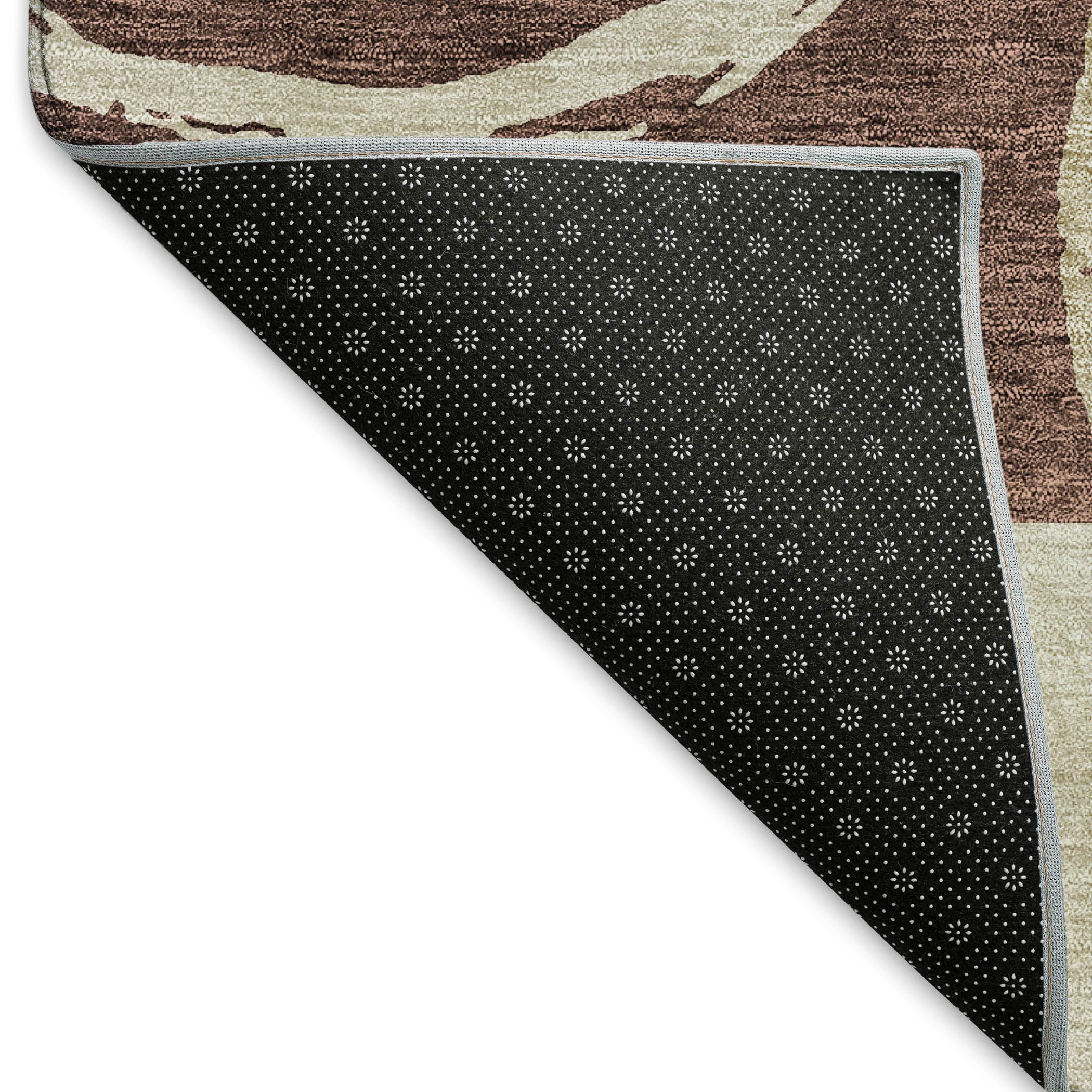 Istanbul Machine Washable Transitional Brown Rug 1'8" x 2'6" #shape_Rectangle
