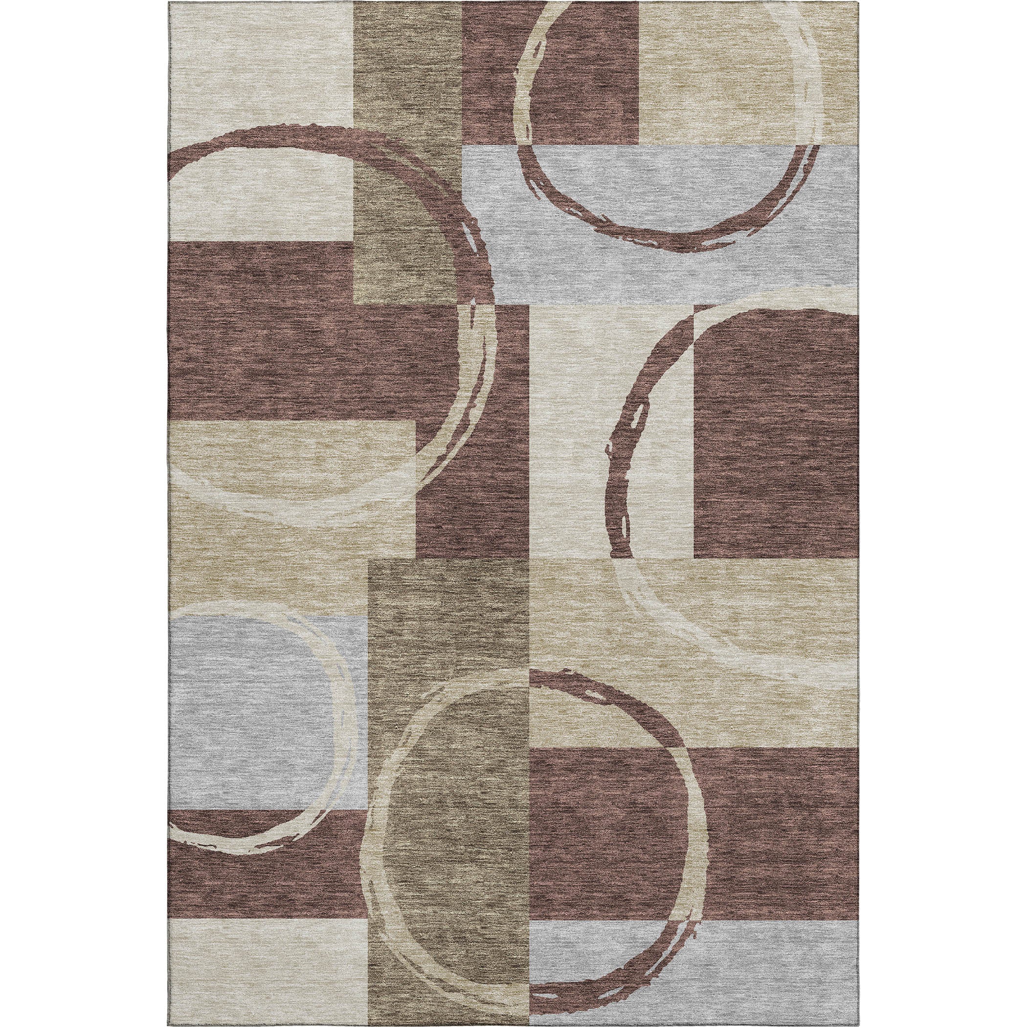 Istanbul Machine Washable Transitional Brown Rug 2'6" x 3'10" #shape_Rectangle