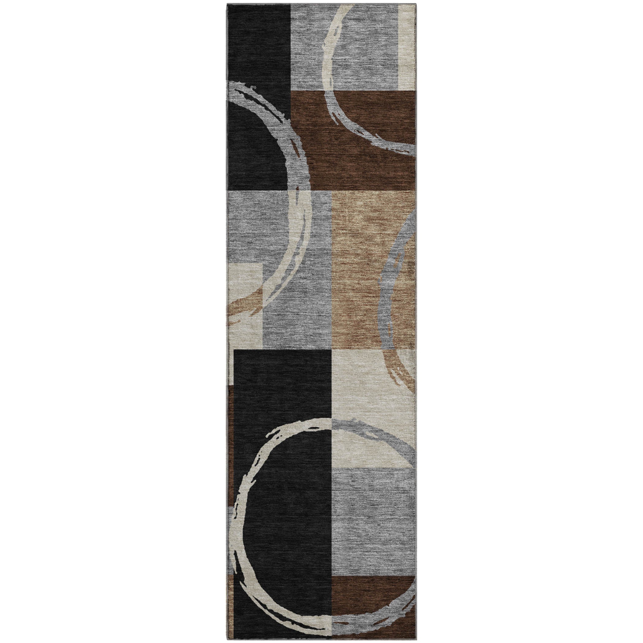 Istanbul Machine Washable Transitional Pewter Gray Rug 2'3" x 7'6" #shape_Runner