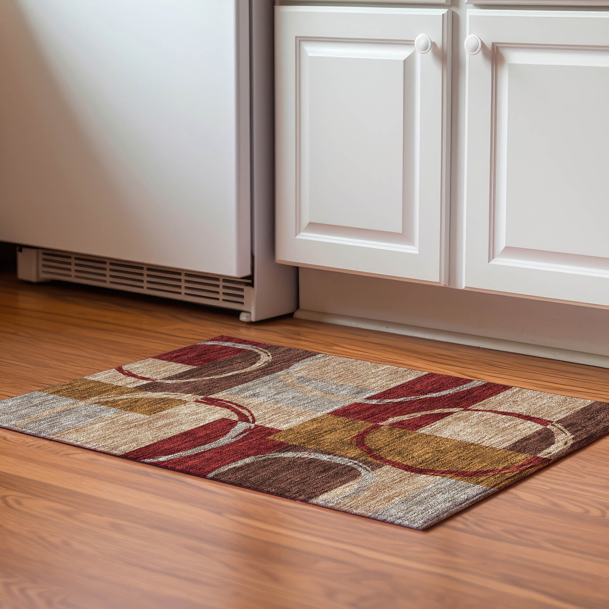 Istanbul Machine Washable Transitional Wheat Gold Rug 1'8" x 2'6" #shape_Rectangle