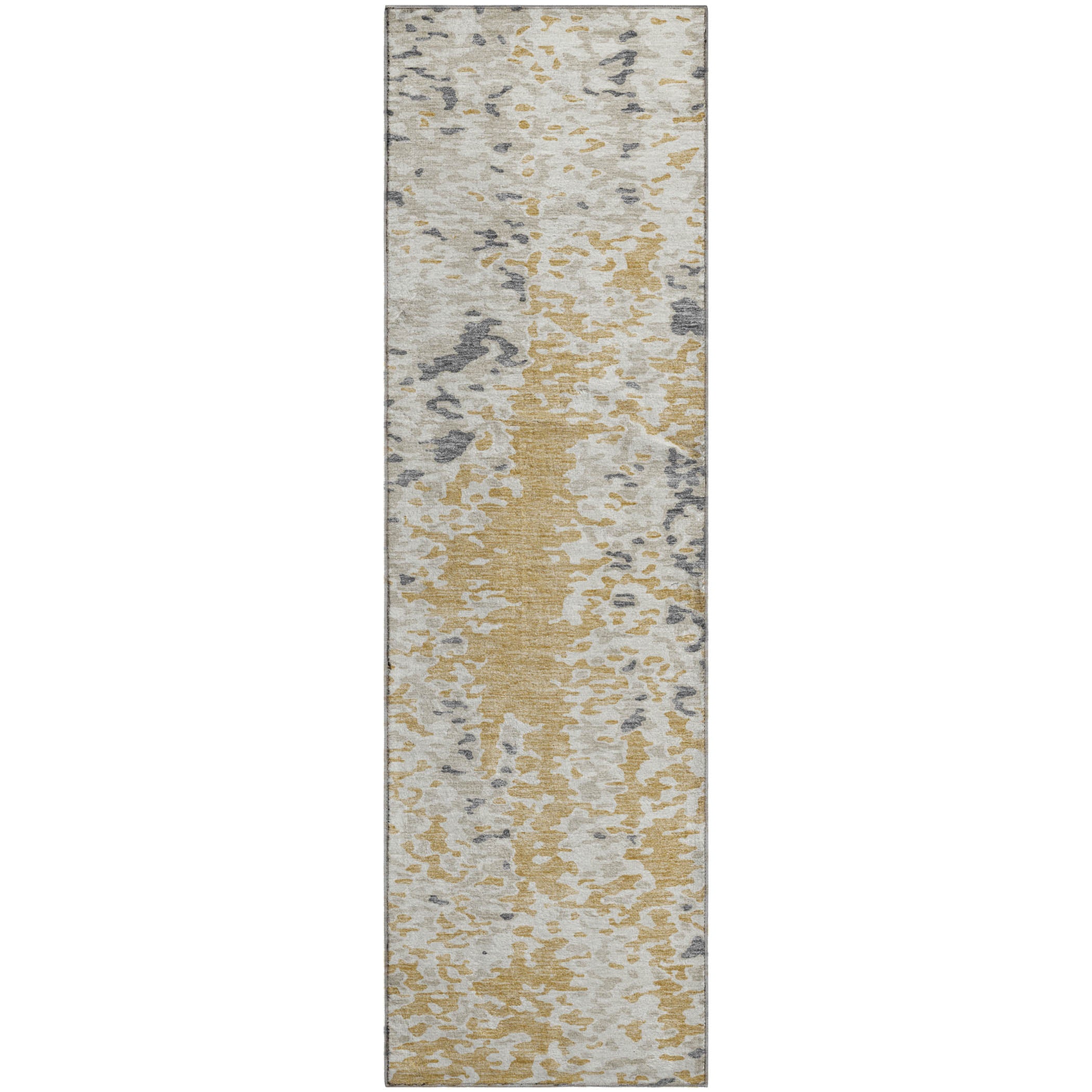 Mdina Machine Washable Transitional Gold Rug 2'3" x 7'6" #shape_Runner