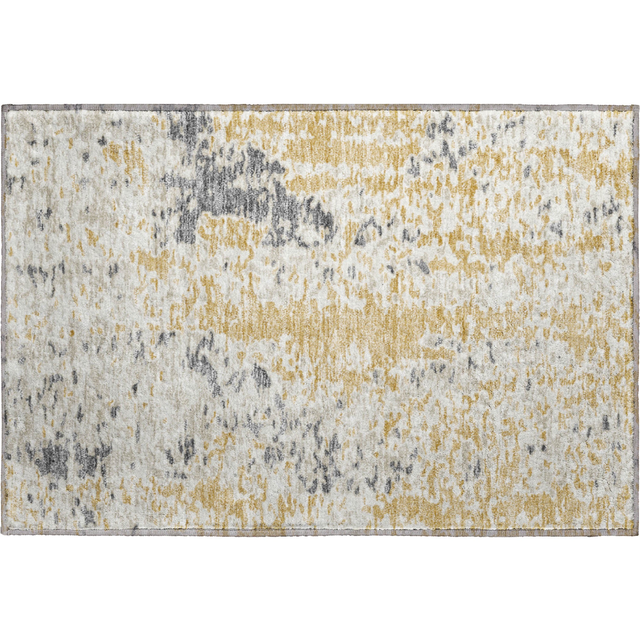 Mdina Machine Washable Transitional Gold Rug 1'8" x 2'6" #shape_Rectangle