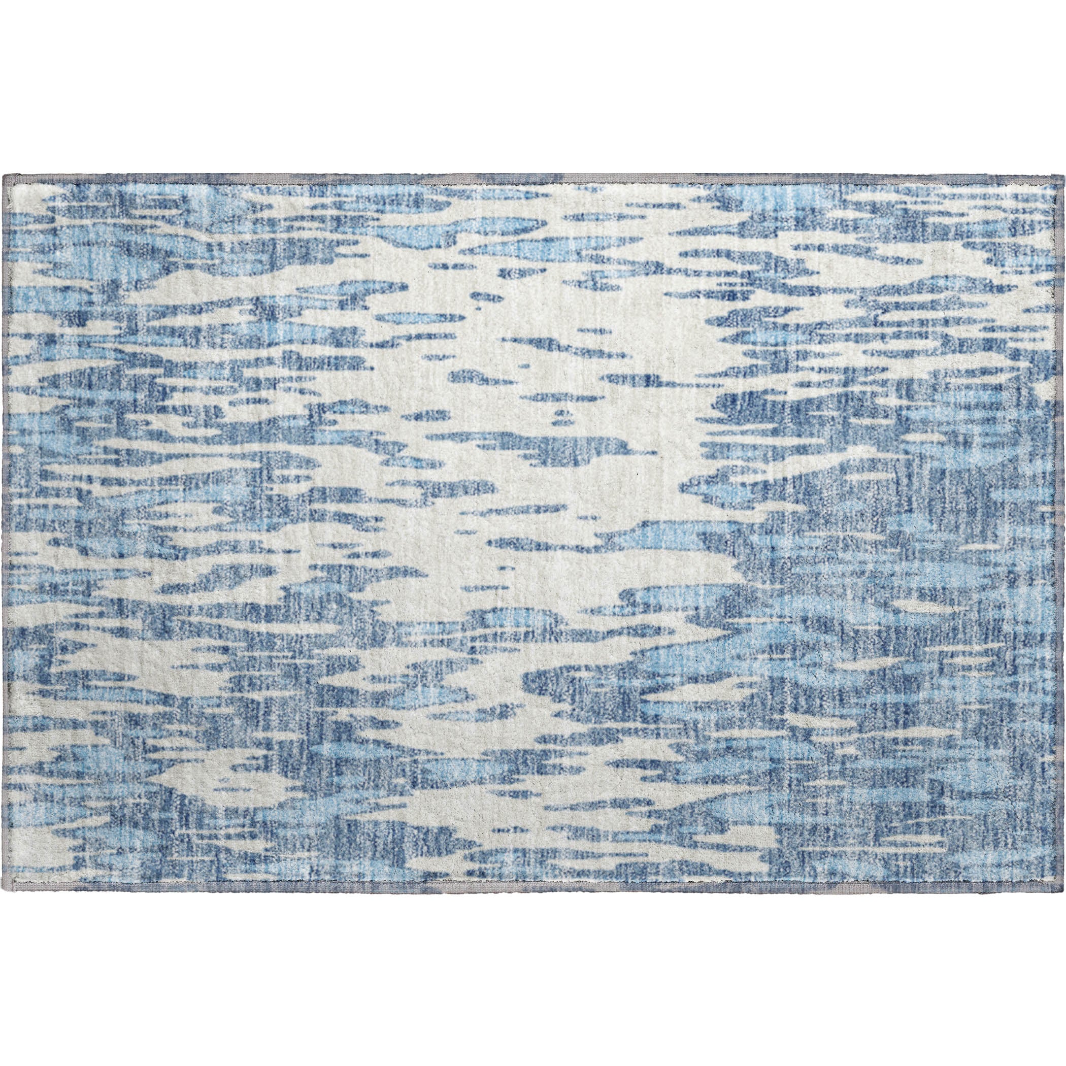 Porto Machine Washable Transitional Denim Blue Rug 1'8" x 2'6" #shape_Rectangle