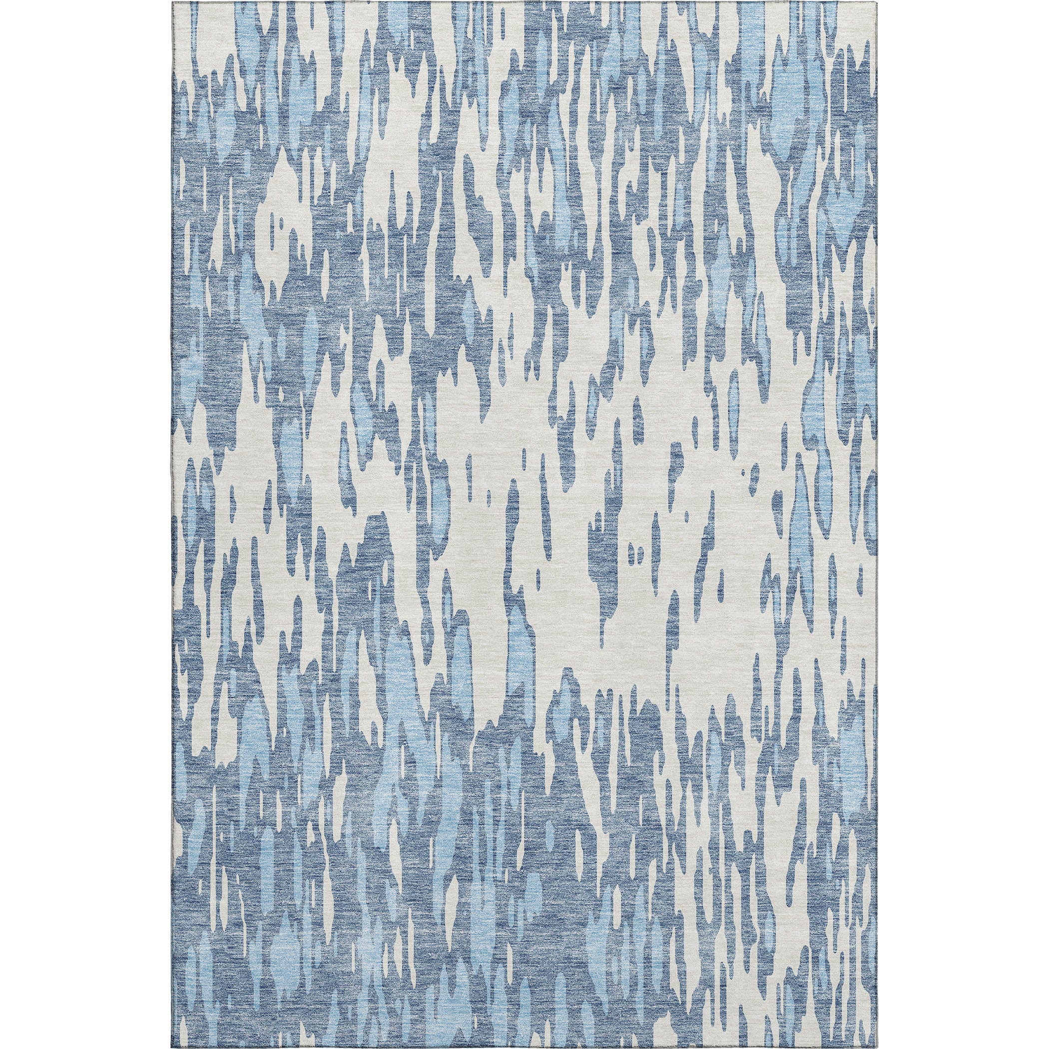 Porto Machine Washable Transitional Denim Blue Rug 2'6" x 3'10" #shape_Rectangle