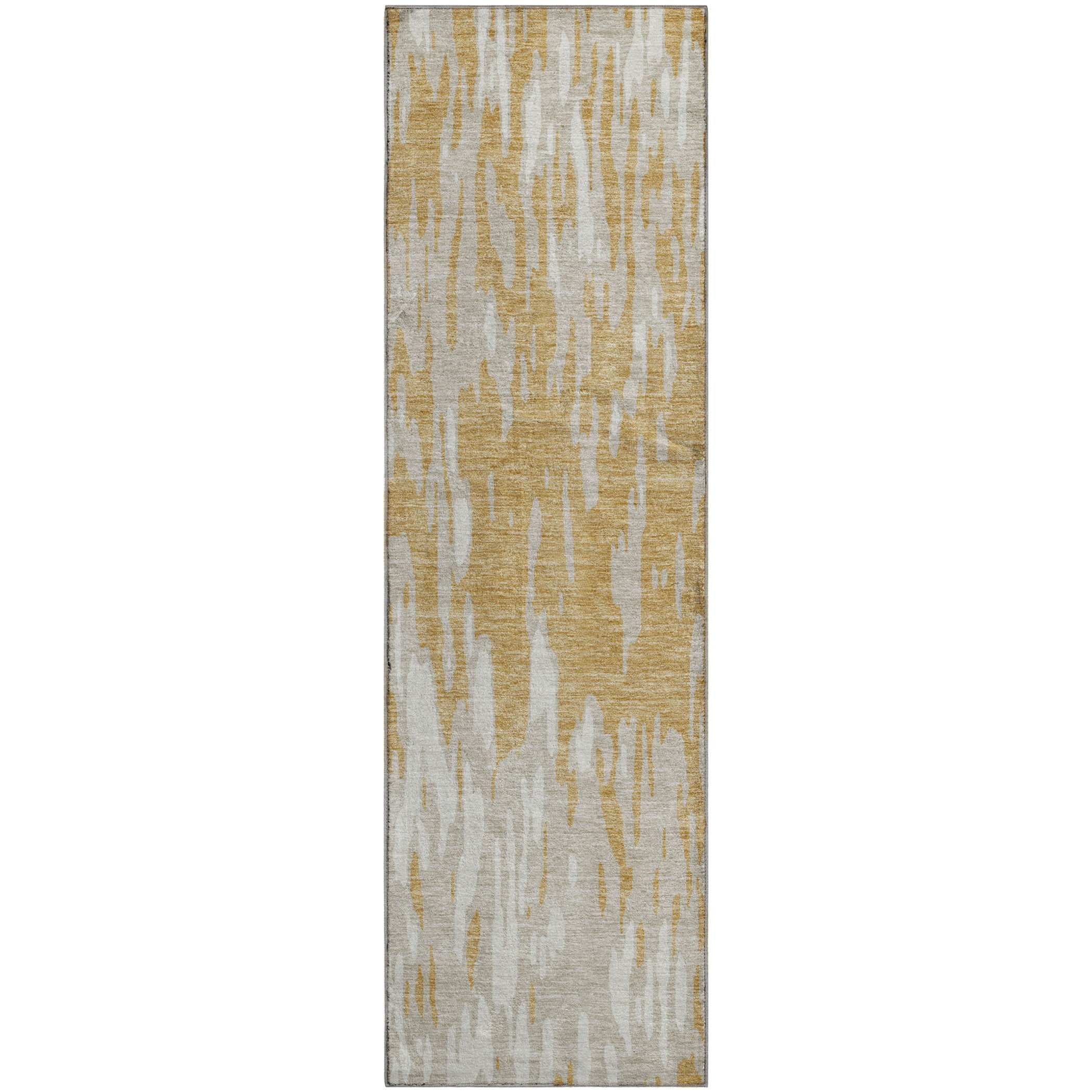 Porto Machine Washable Transitional Gold Rug 2'3" x 7'6" #shape_Runner
