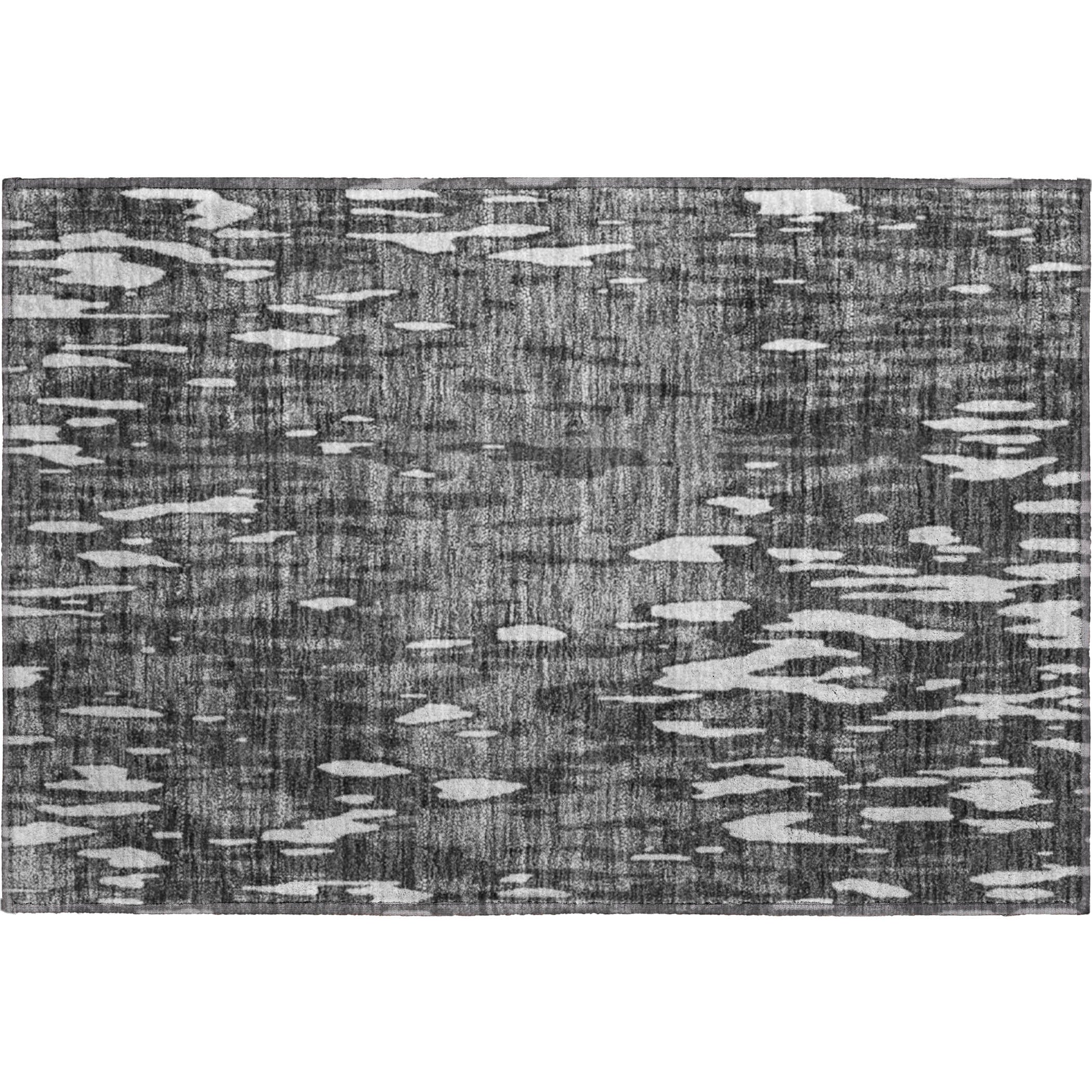 Porto Machine Washable Transitional Gray Rug 1'8" x 2'6" #shape_Rectangle