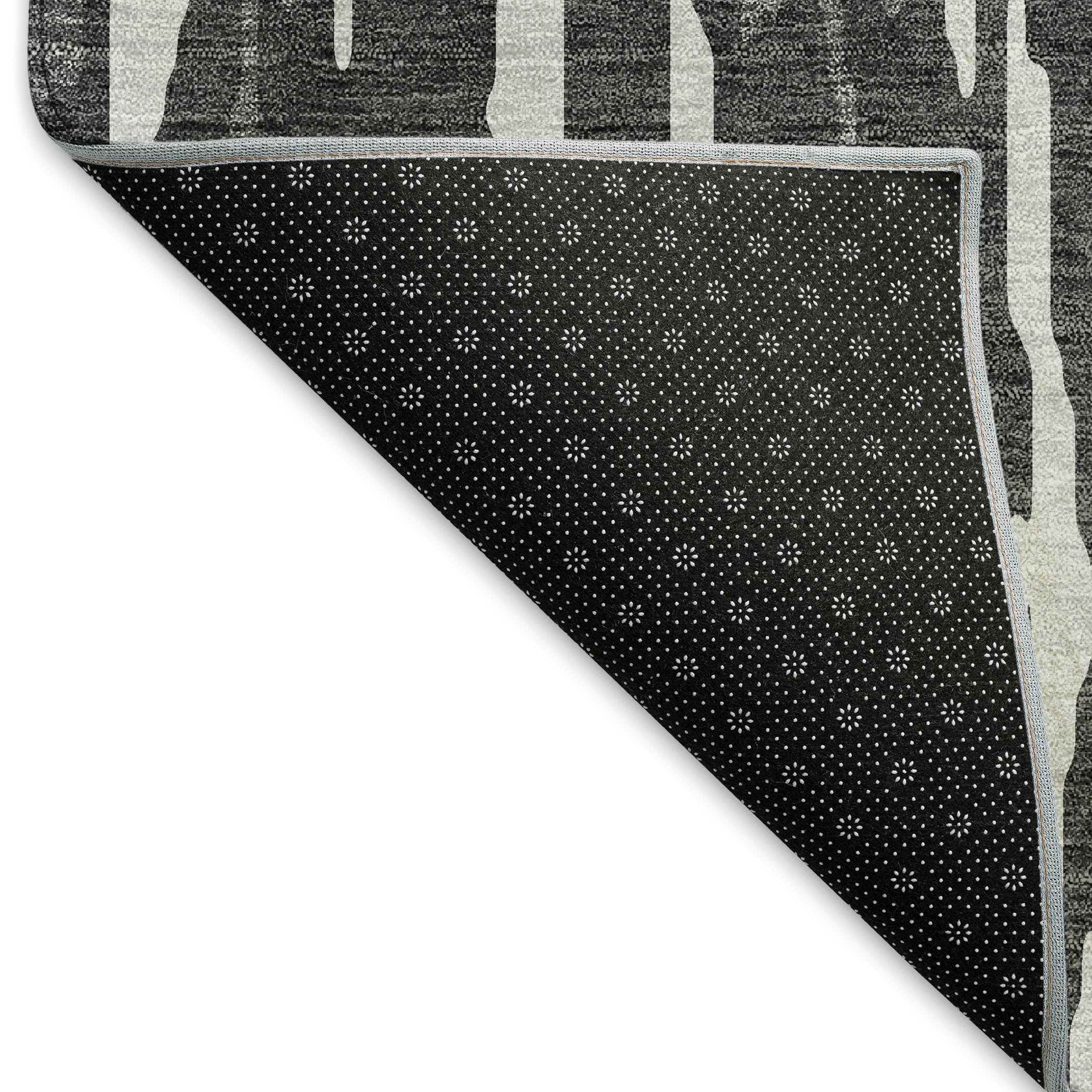 Porto Machine Washable Transitional Gray Rug 1'8" x 2'6" #shape_Rectangle