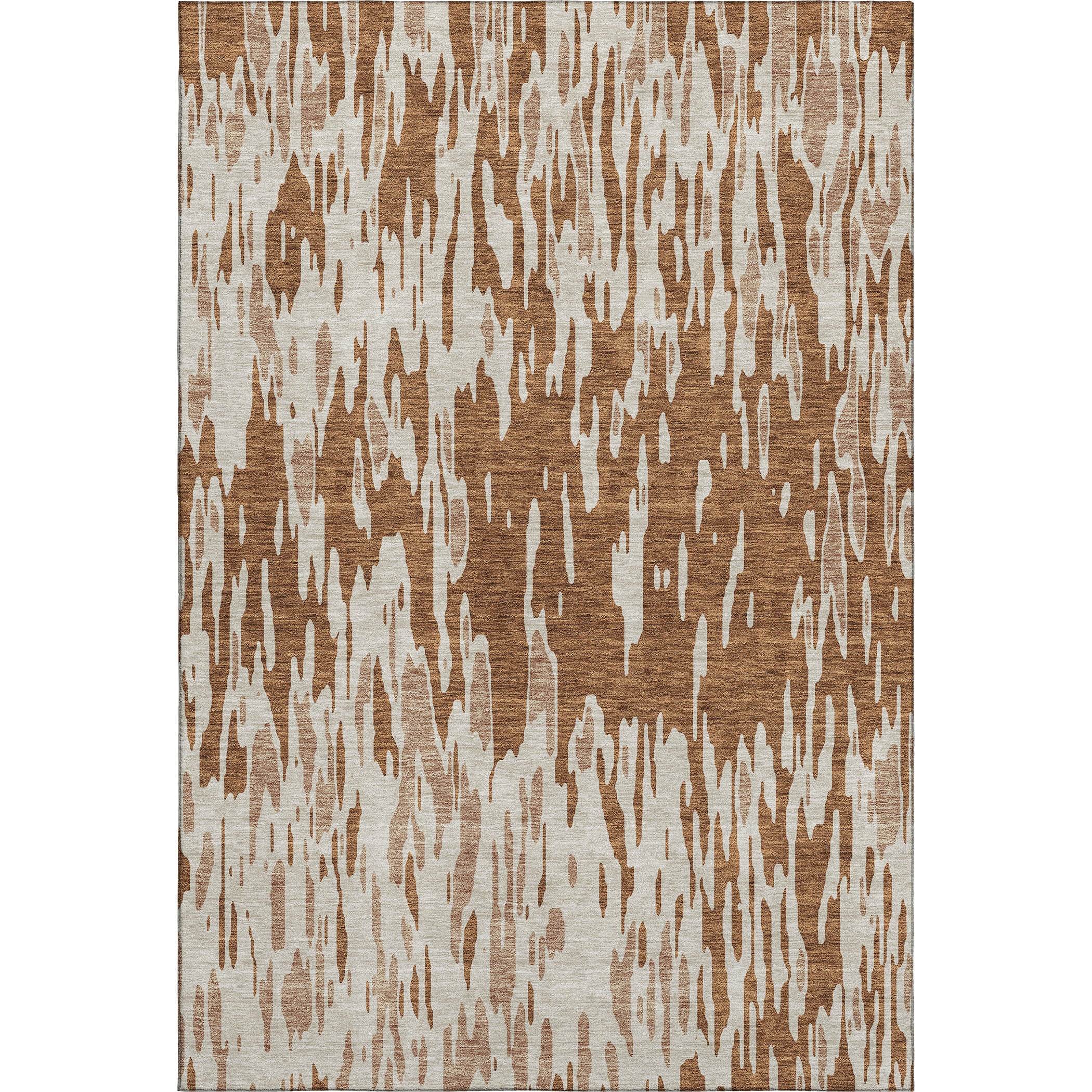 Porto Machine Washable Transitional Paprika Orange Rug 2'6" x 3'10" #shape_Rectangle