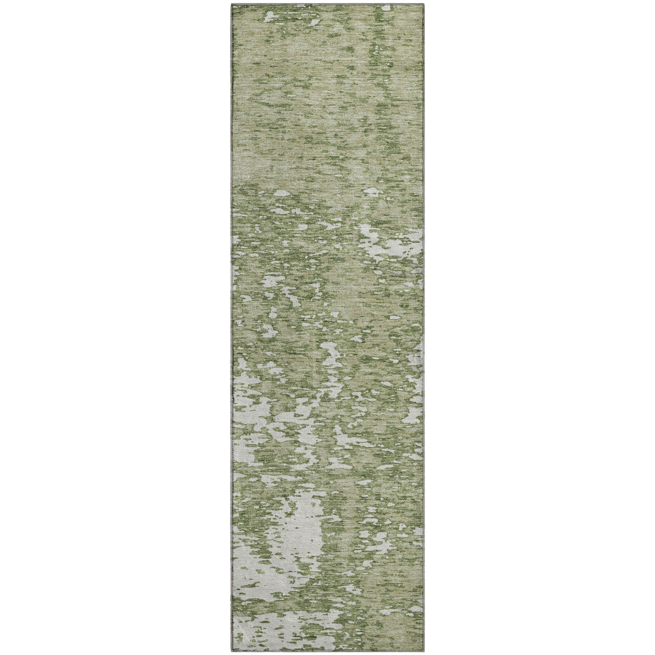 Ghent Machine Washable Transitional Aloe Green Rug 2'3" x 7'6" #shape_Runner