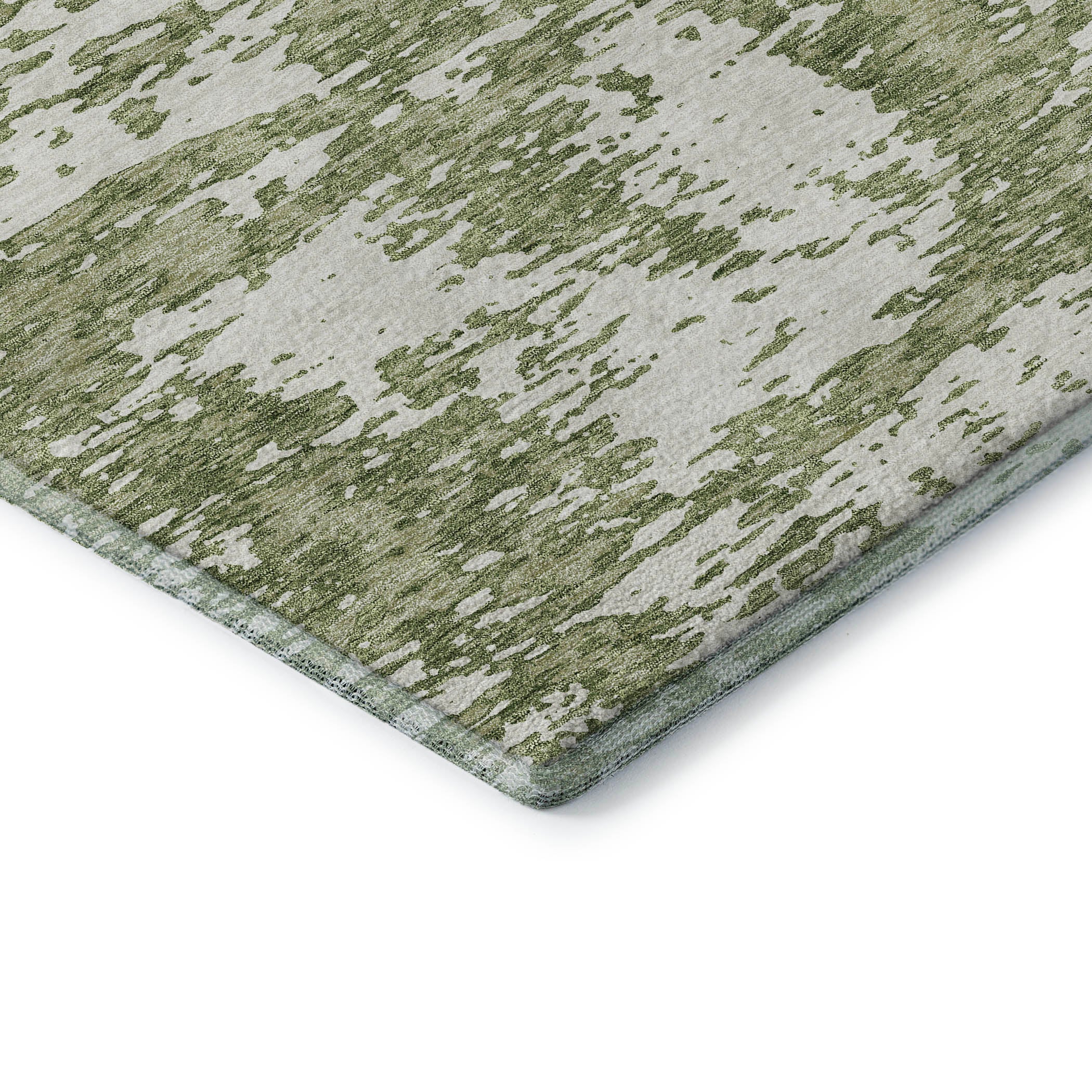 Ghent Machine Washable Transitional Aloe Green Rug 1'8" x 2'6" #shape_Rectangle