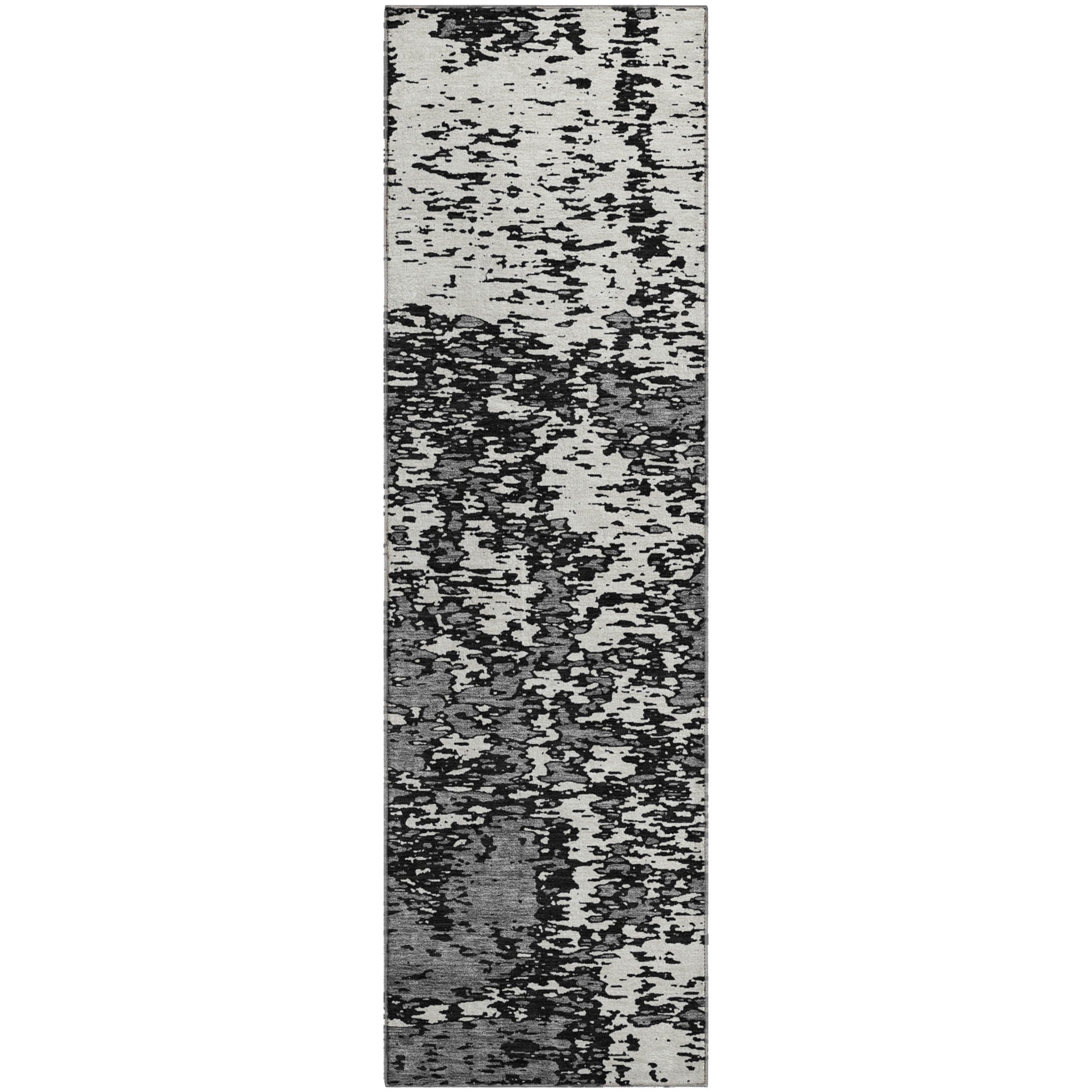 Ghent Machine Washable Transitional Black Rug 2'3" x 7'6" #shape_Runner