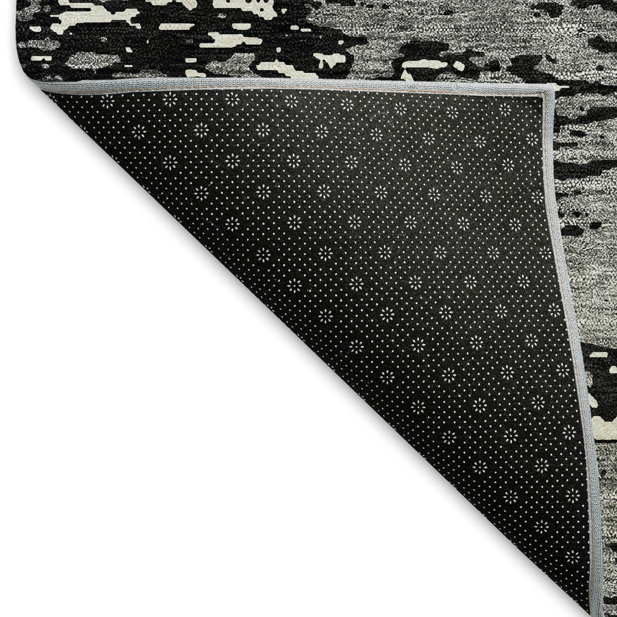Ghent Machine Washable Transitional Black Rug 1'8" x 2'6" #shape_Rectangle