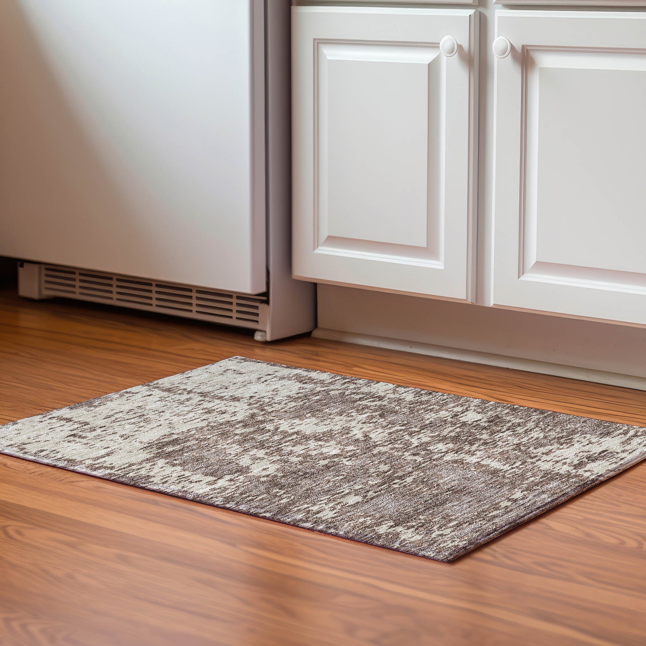 Ghent Machine Washable Transitional Brown Rug 1'8" x 2'6" #shape_Rectangle