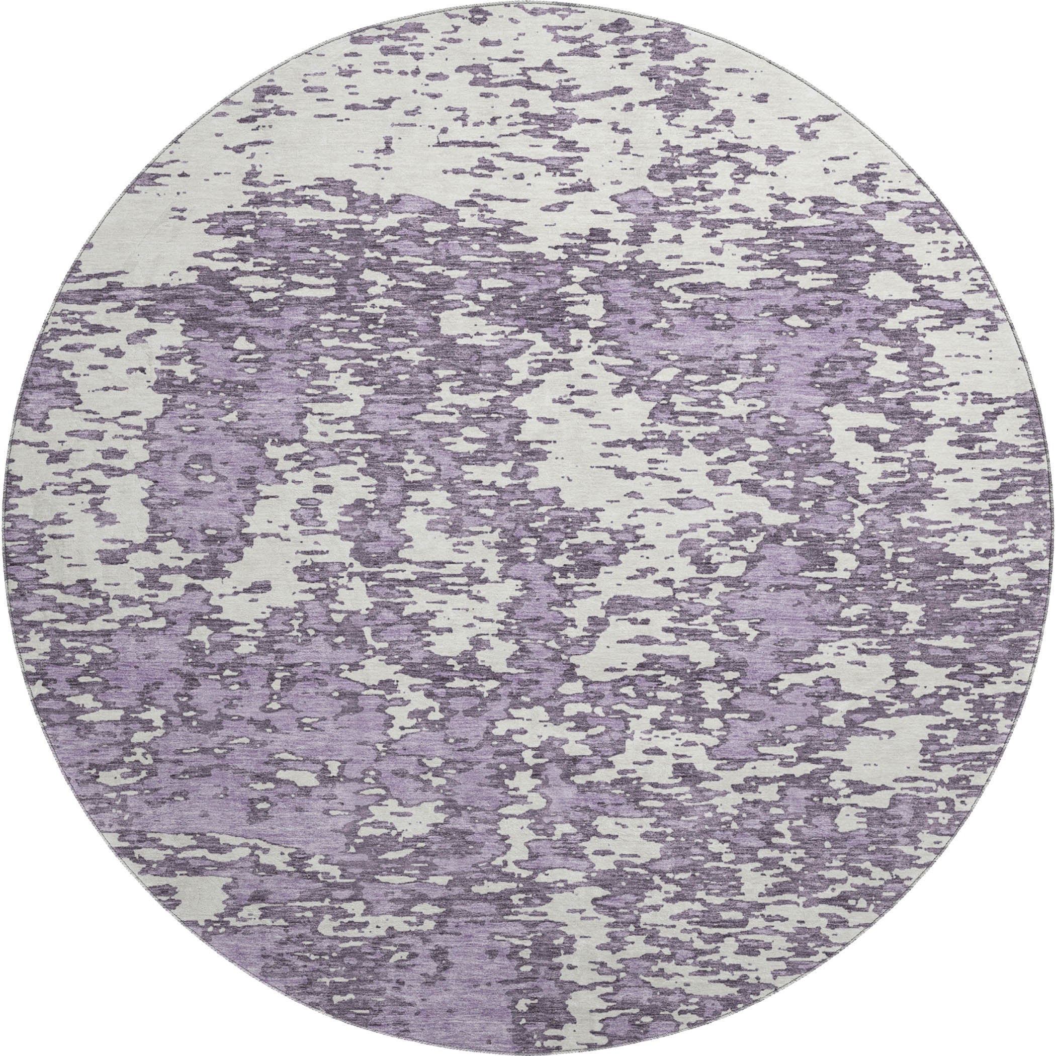 Ghent Machine Washable Transitional Lavender Purple Rug 8' x 8' #shape_Round