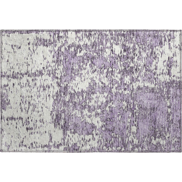 Ghent Machine Washable Transitional Lavender Purple Rug 1'8" x 2'6"