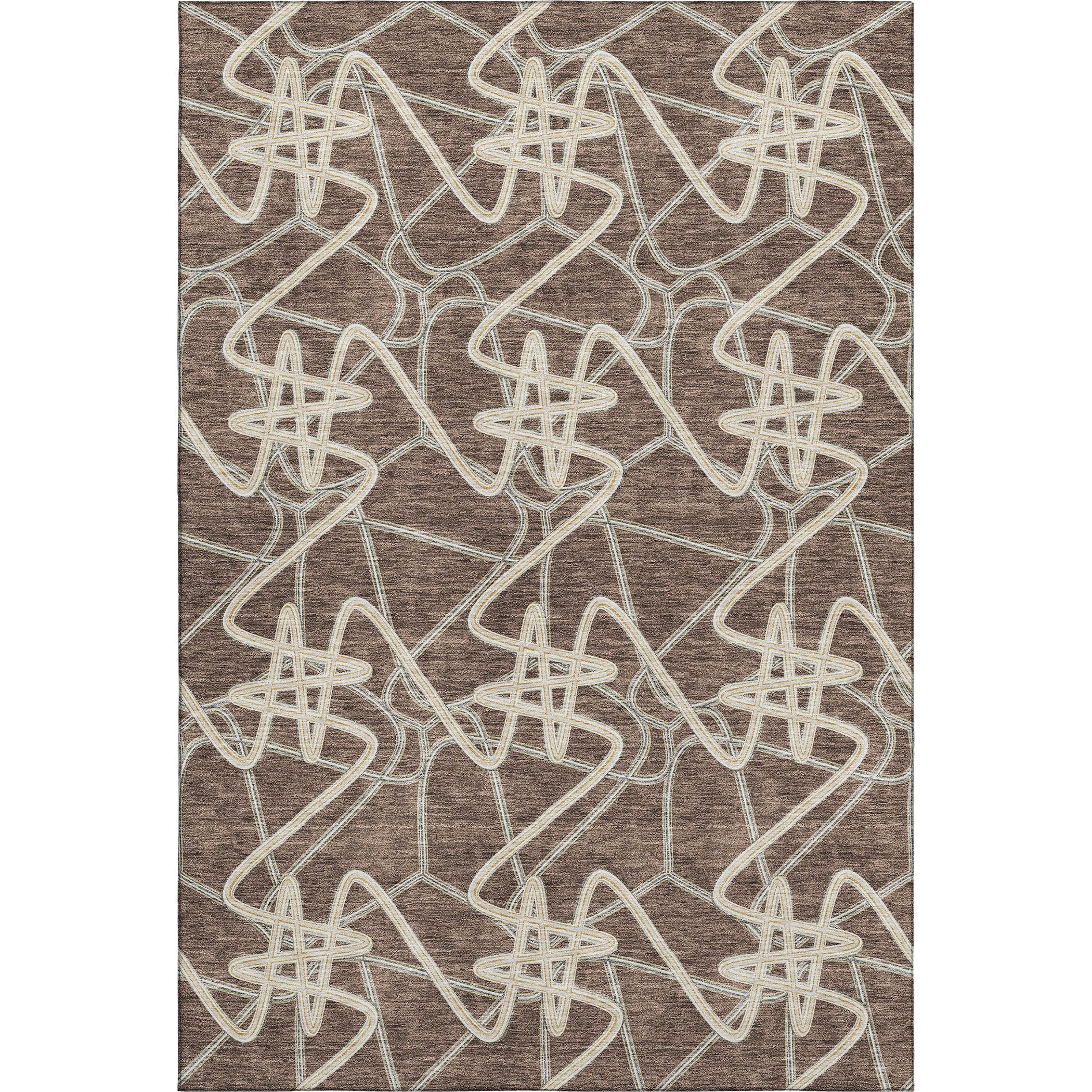 Cusco Machine Washable Transitional Brown Rug 2'6" x 3'10" #shape_Rectangle