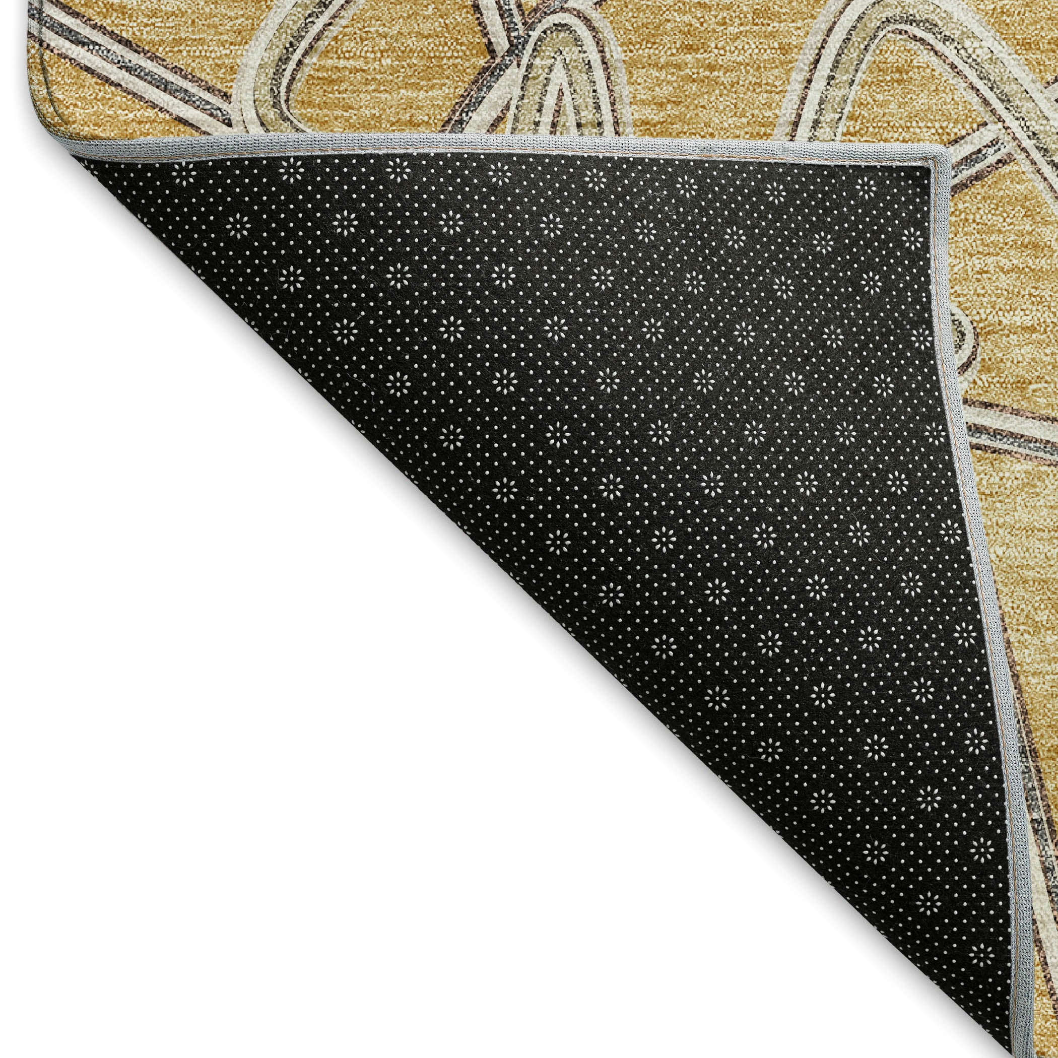 Cusco Machine Washable Transitional Gold Rug 1'8" x 2'6" #shape_Rectangle