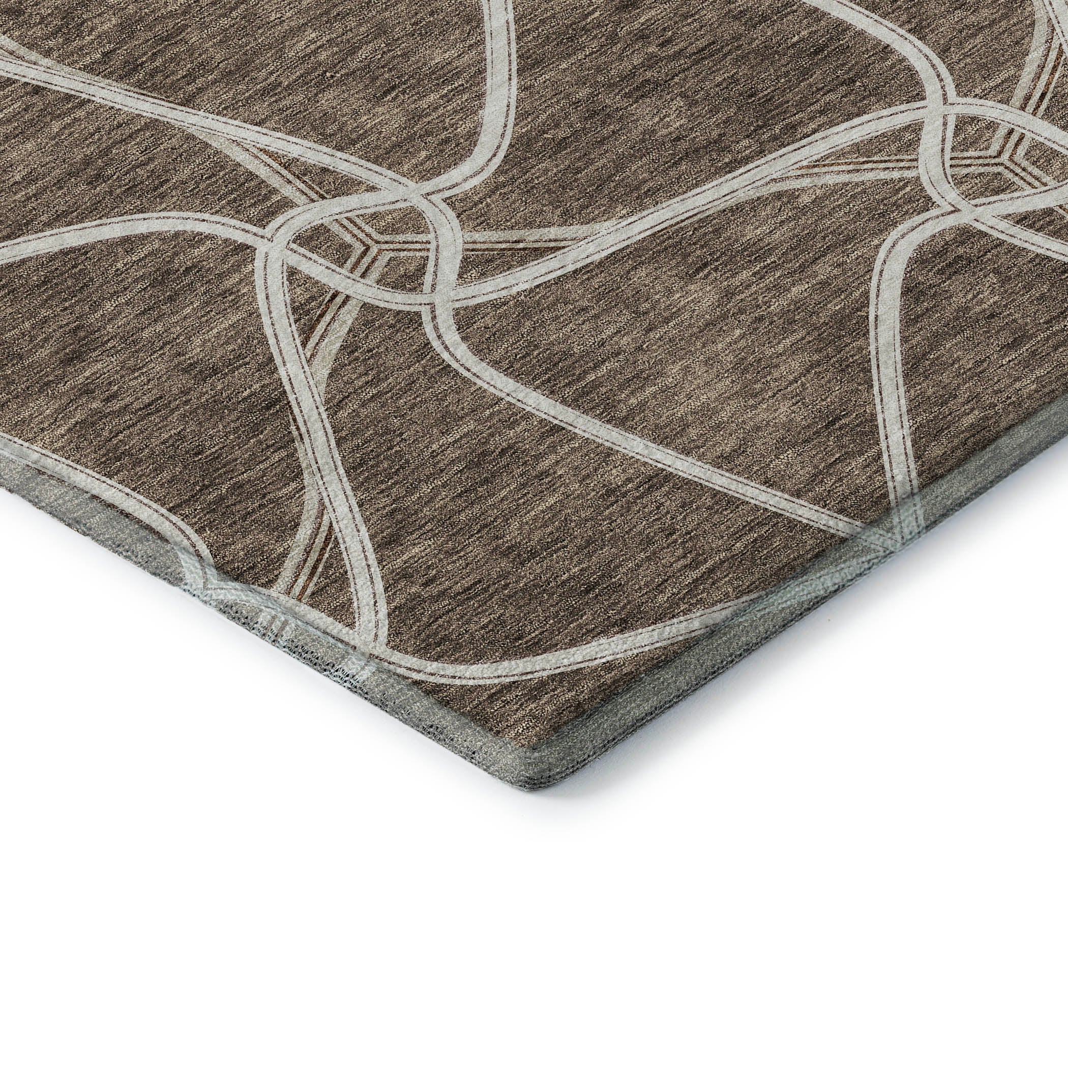 Jaipur Machine Washable Transitional Brown Rug 1'8" x 2'6" #shape_Rectangle
