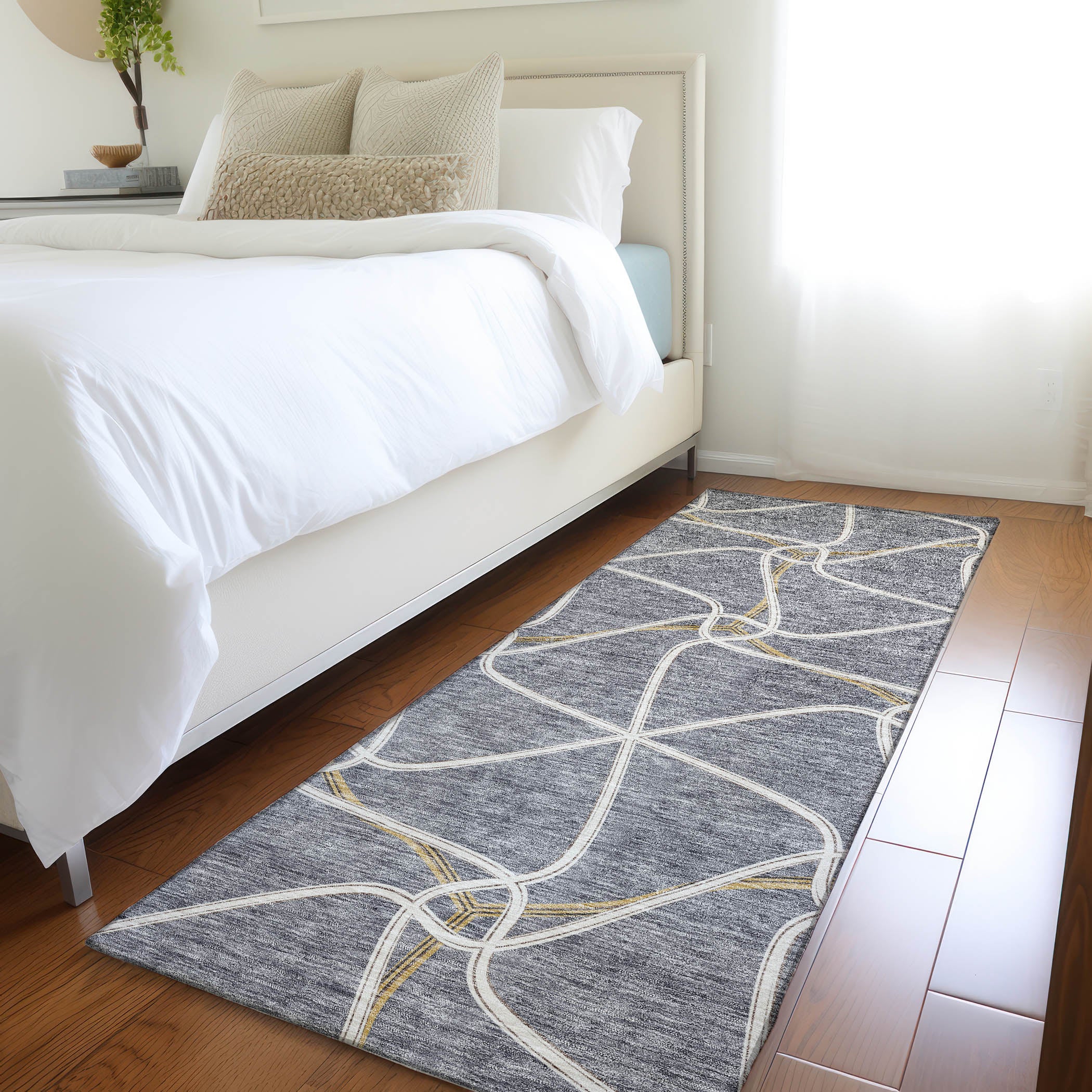 Jaipur Machine Washable Transitional Gray Rug 2'3" x 7'6" #shape_Runner