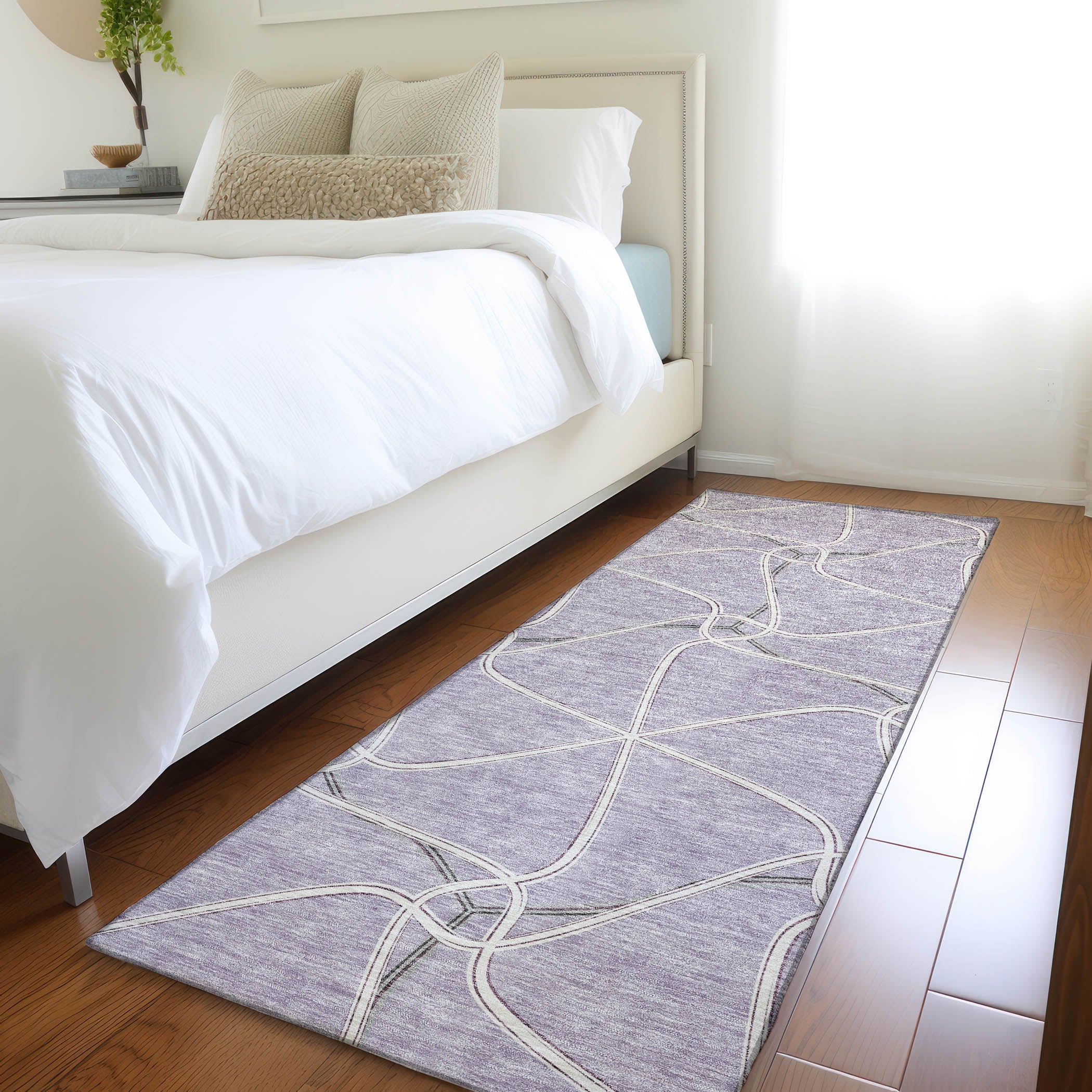Jaipur Machine Washable Transitional Lavender Purple Rug 2'3" x 7'6" #shape_Runner