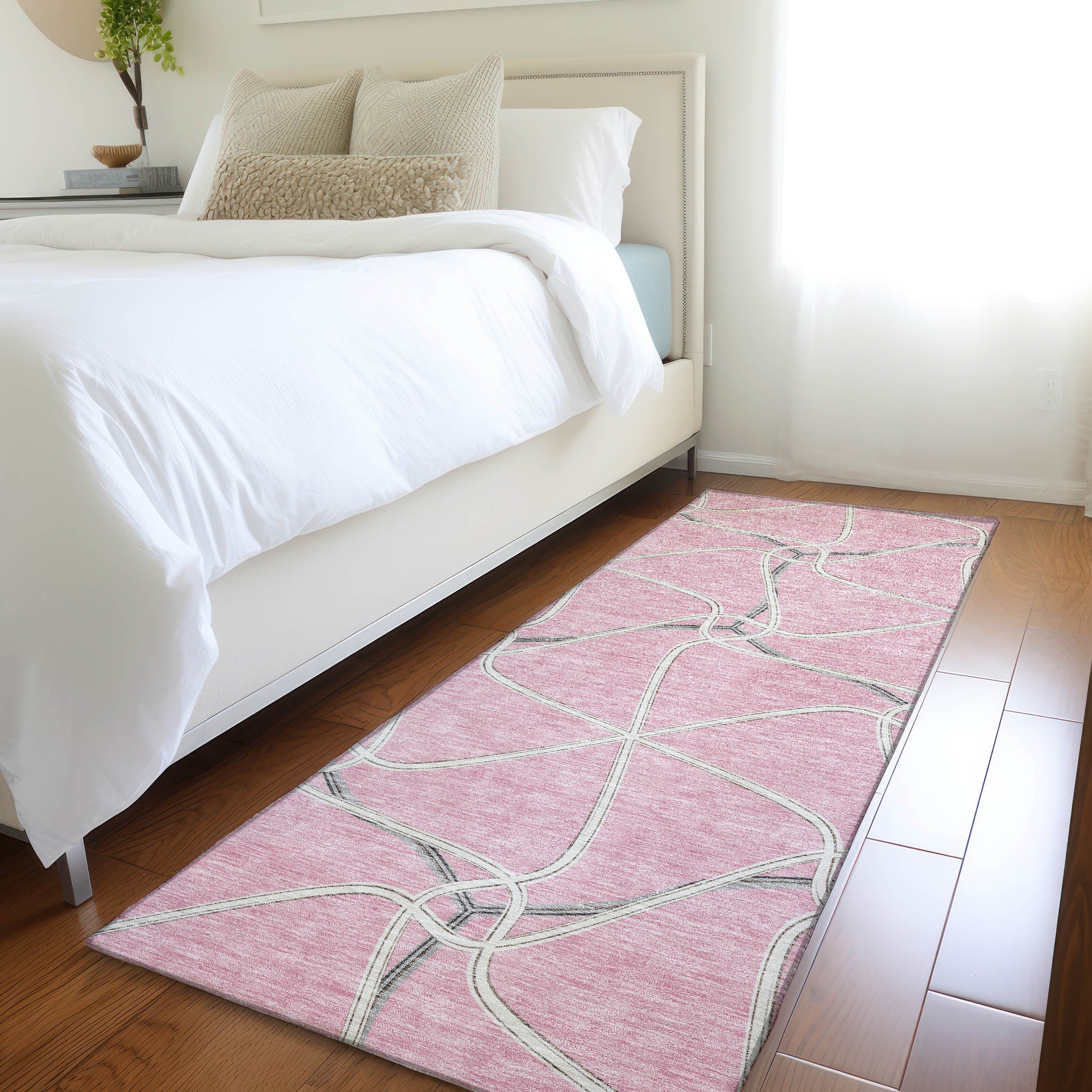 Jaipur Machine Washable Transitional Pink Rug 2'3" x 7'6" #shape_Runner