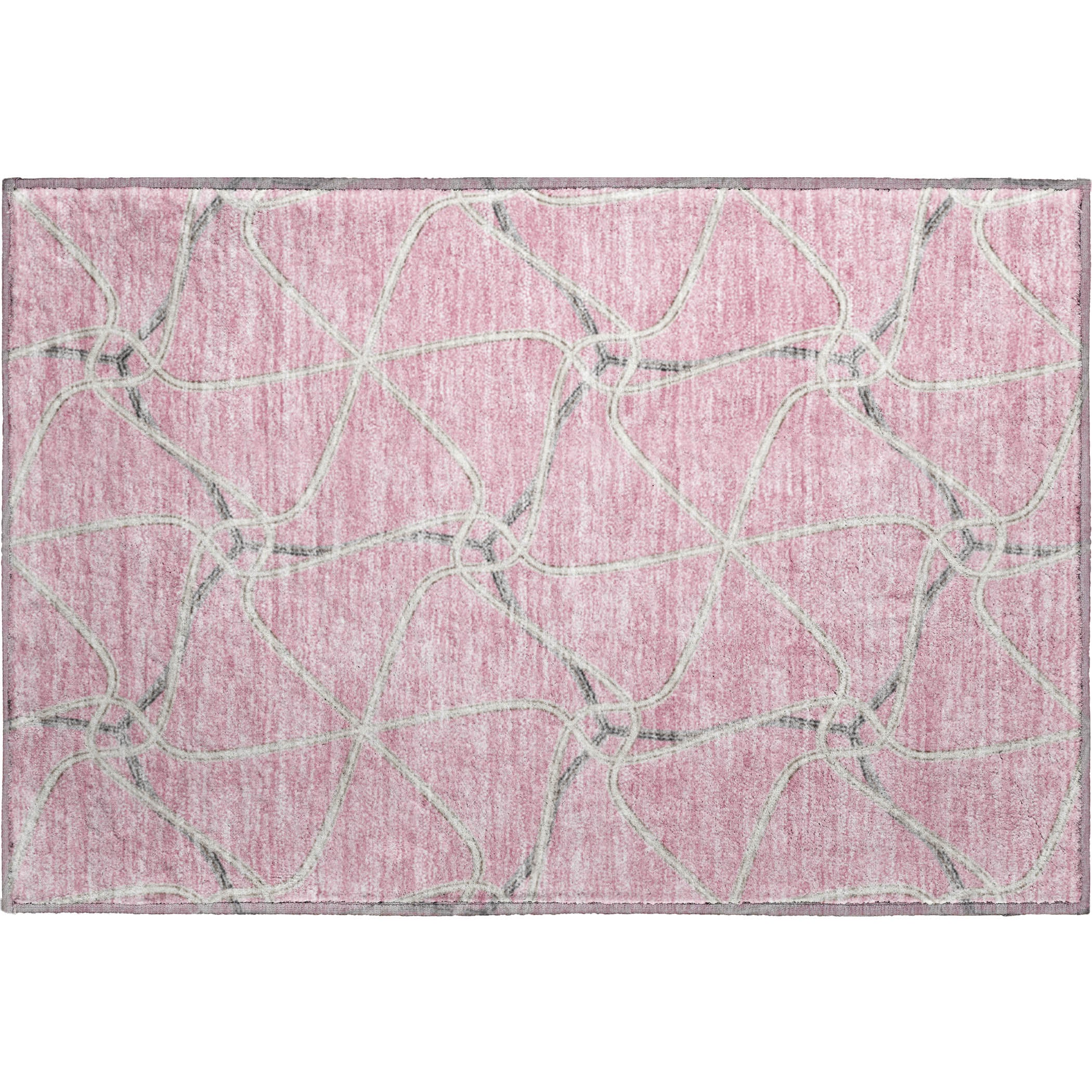 Jaipur Machine Washable Transitional Pink Rug 1'8" x 2'6" #shape_Rectangle