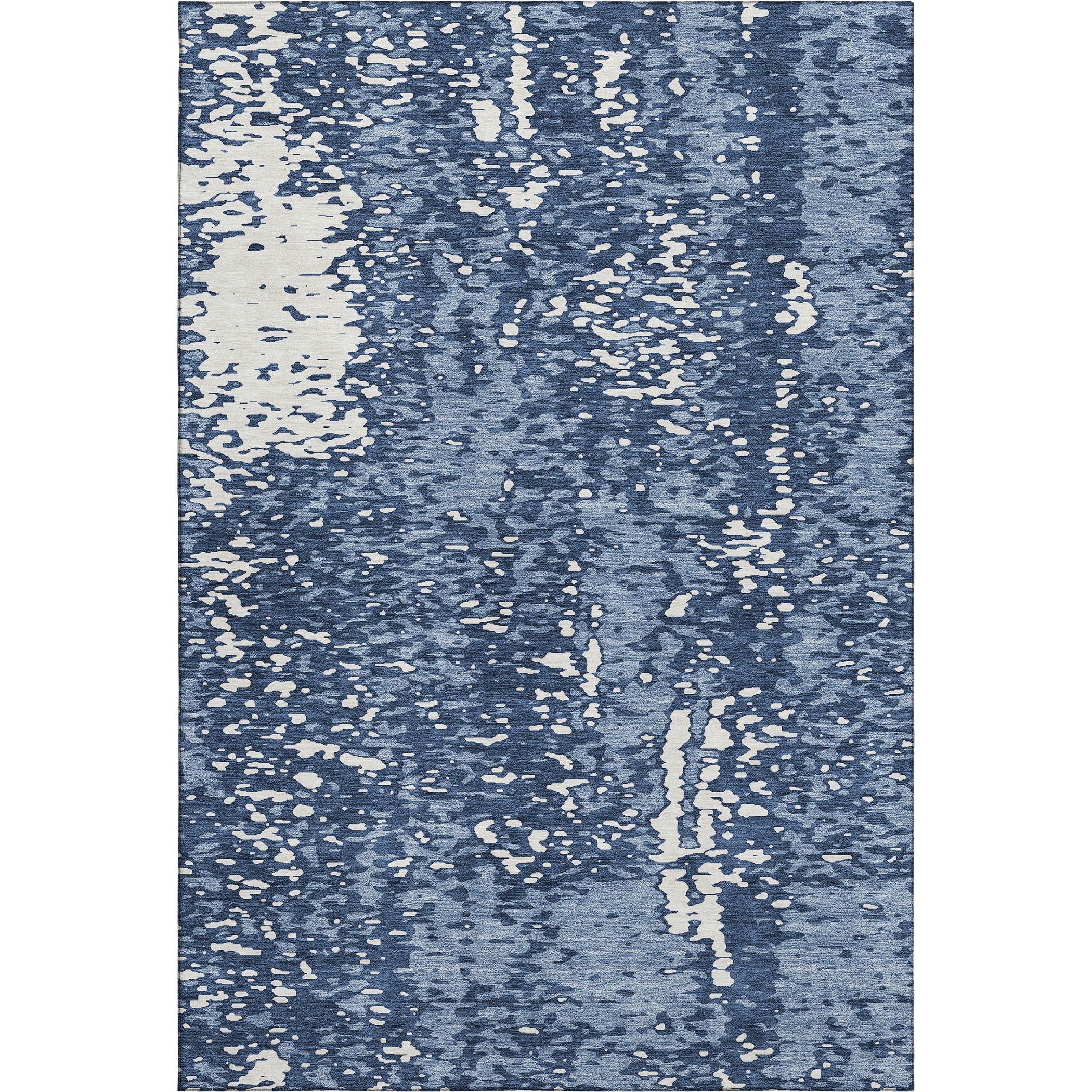 Rome Machine Washable Transitional Denim Blue Rug 2'6" x 3'10" #shape_Rectangle