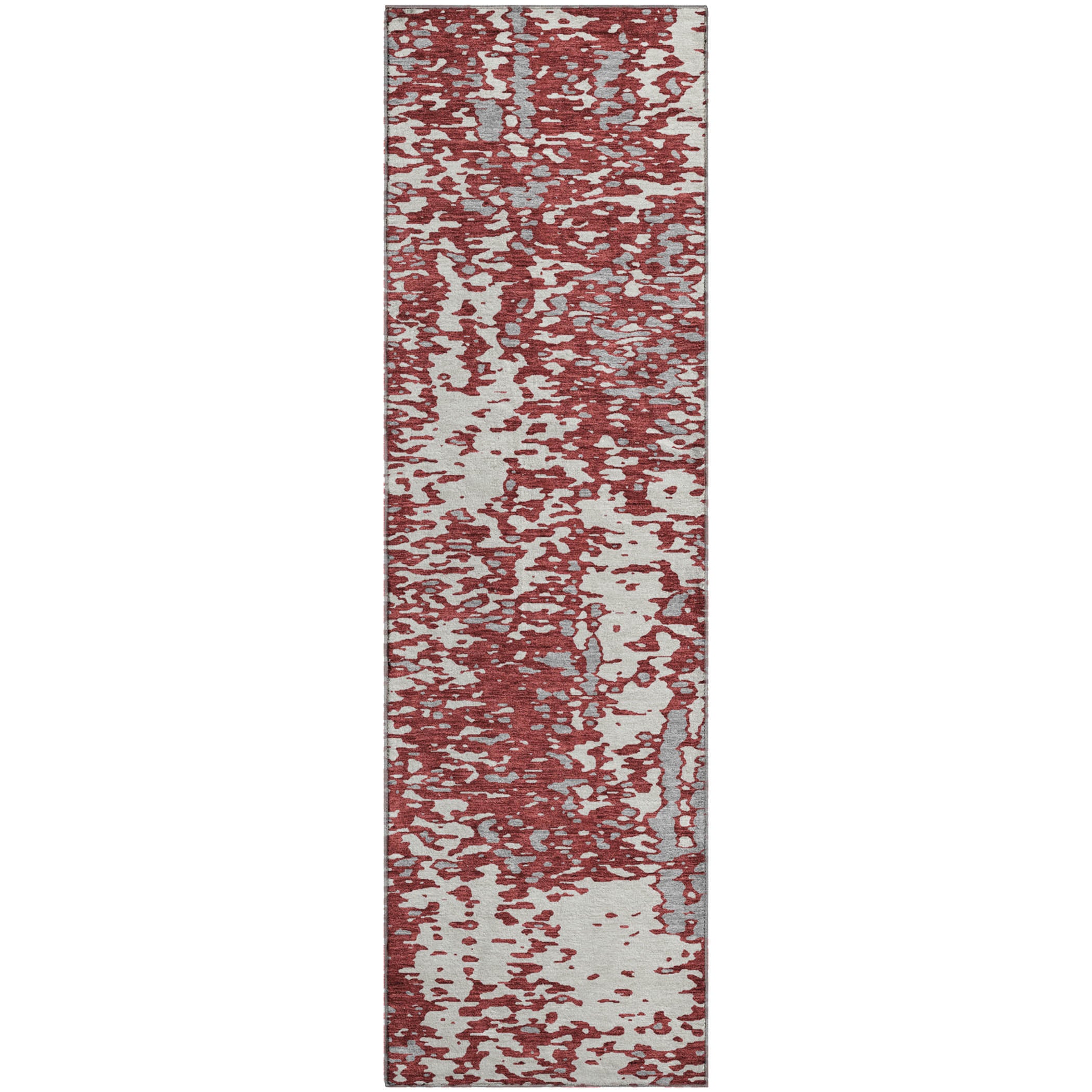 Rome Machine Washable Transitional Garnet Red Rug 2'3" x 7'6" #shape_Runner