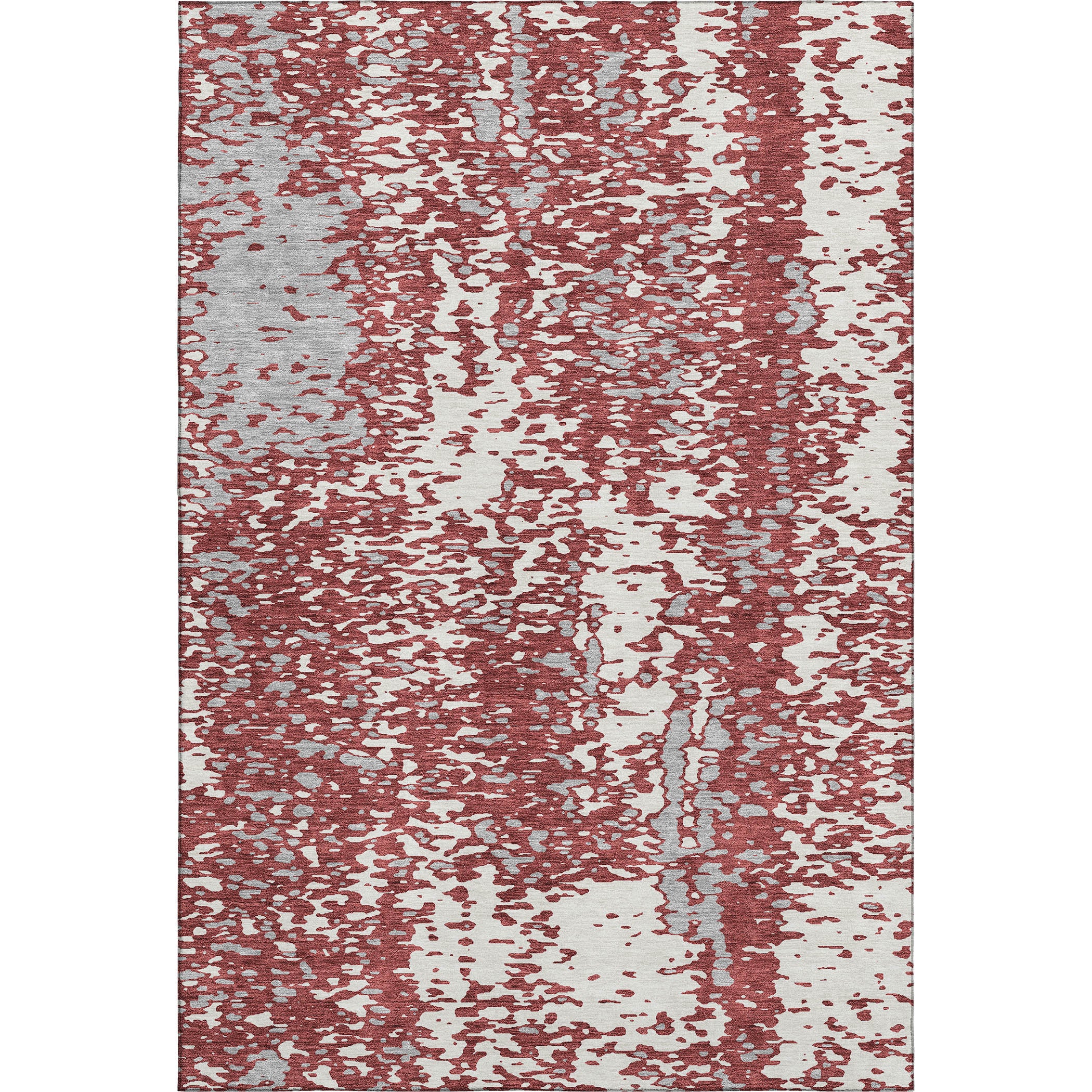 Rome Machine Washable Transitional Garnet Red Rug 2'6" x 3'10" #shape_Rectangle