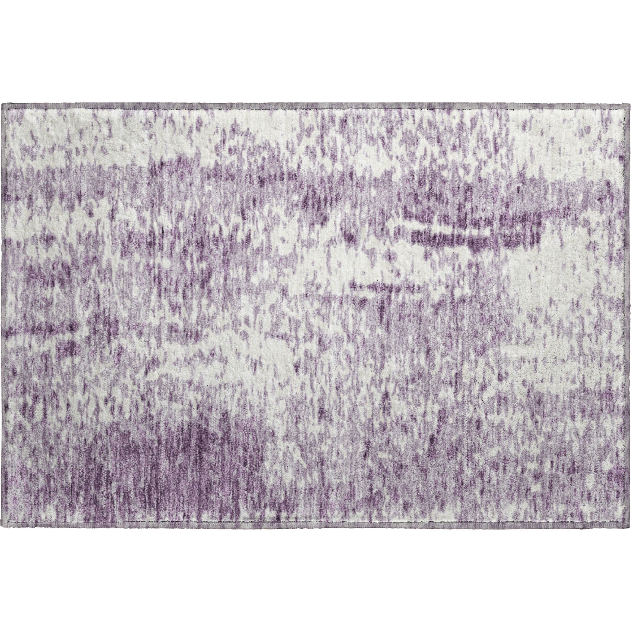 Rome Machine Washable Transitional Lavender Purple Rug 1'8" x 2'6" #shape_Rectangle