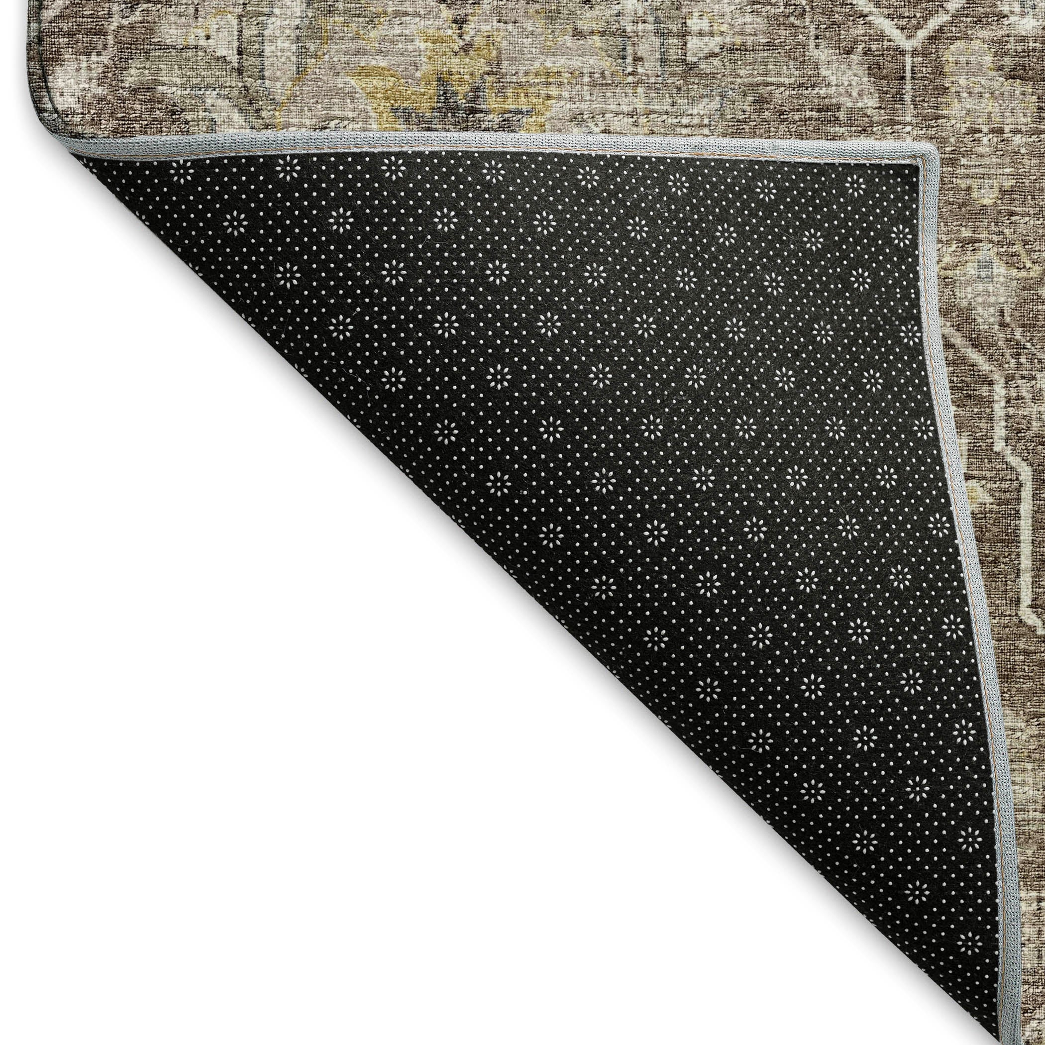 Ghent Machine Washable Traditional Driftwood Brown Rug 1'8" x 2'6" #shape_Rectangle