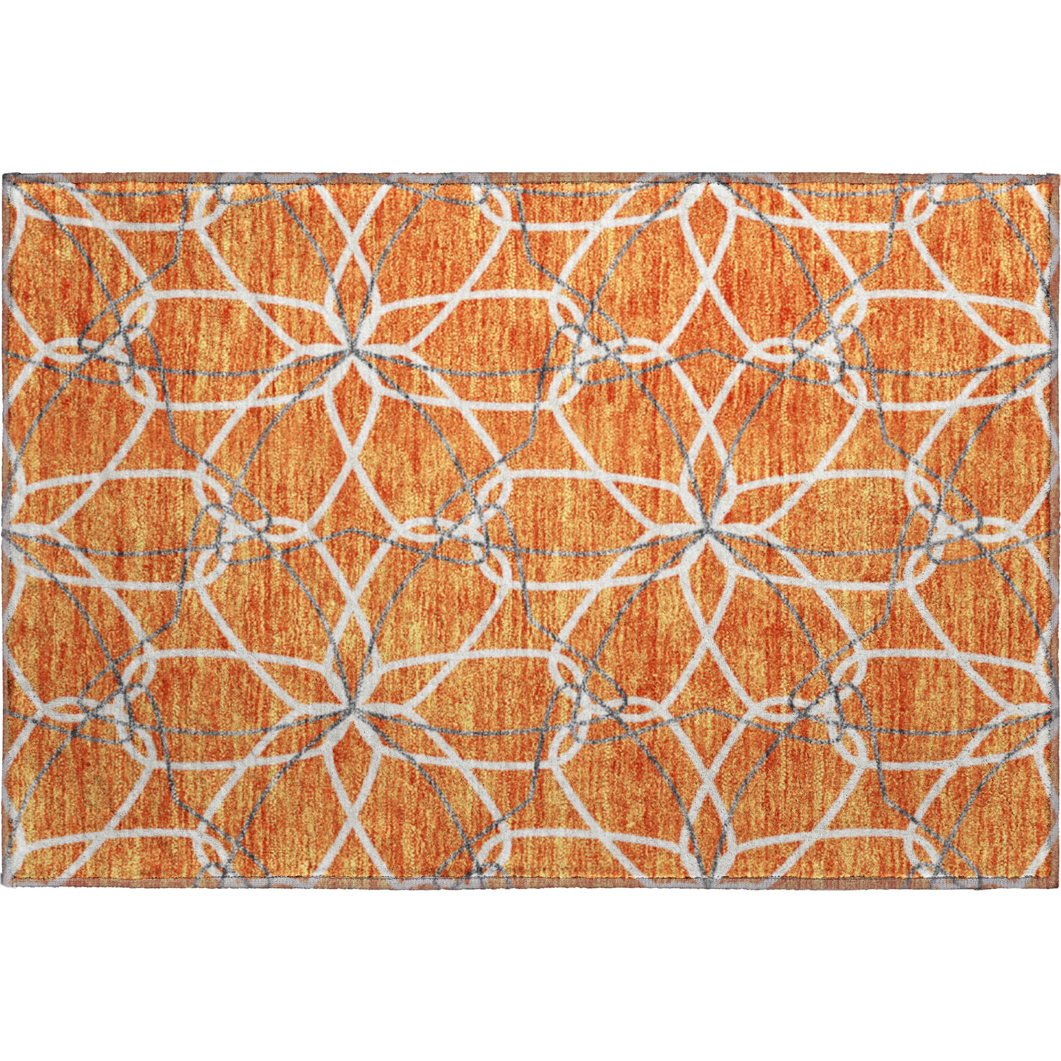 Cusco Machine Washable Transitional Orange Rug 1'8" x 2'6" #shape_Rectangle
