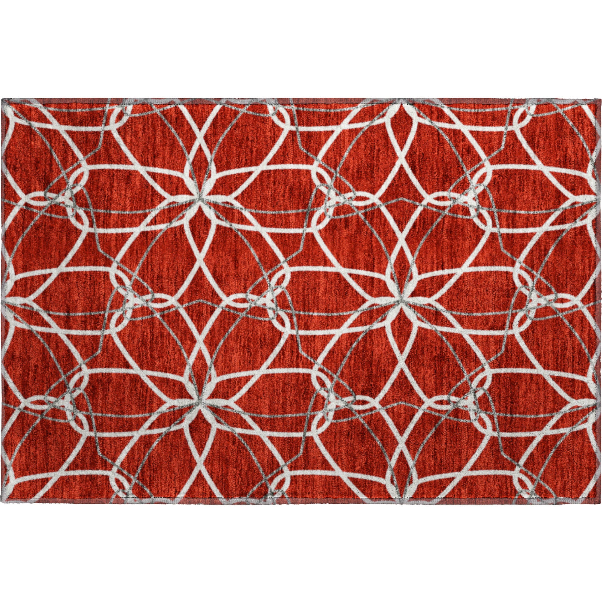 Cusco Machine Washable Transitional Red Rug 1'8" x 2'6" #shape_Rectangle