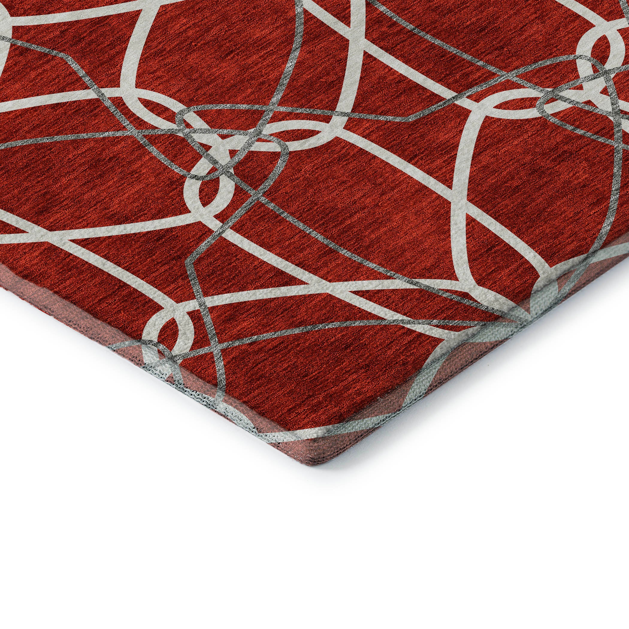 Cusco Machine Washable Transitional Red Rug 1'8" x 2'6" #shape_Rectangle