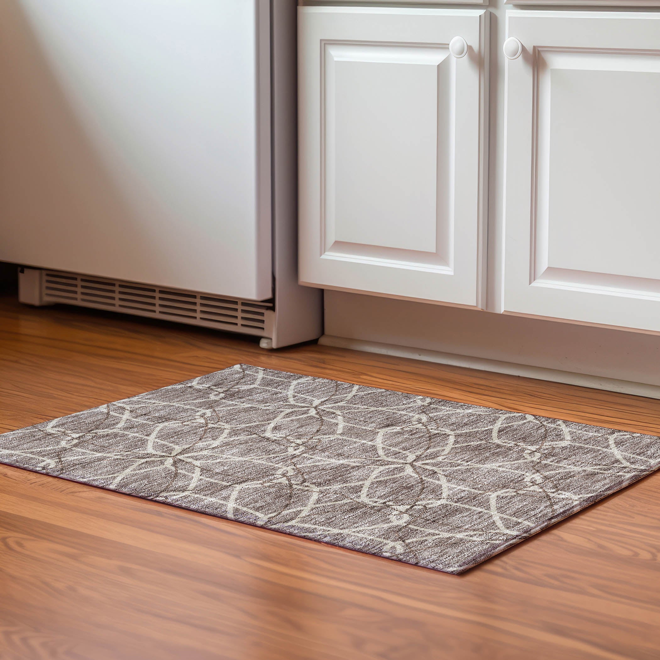 Cusco Machine Washable Transitional Taupe Brown Rug 1'8" x 2'6" #shape_Rectangle
