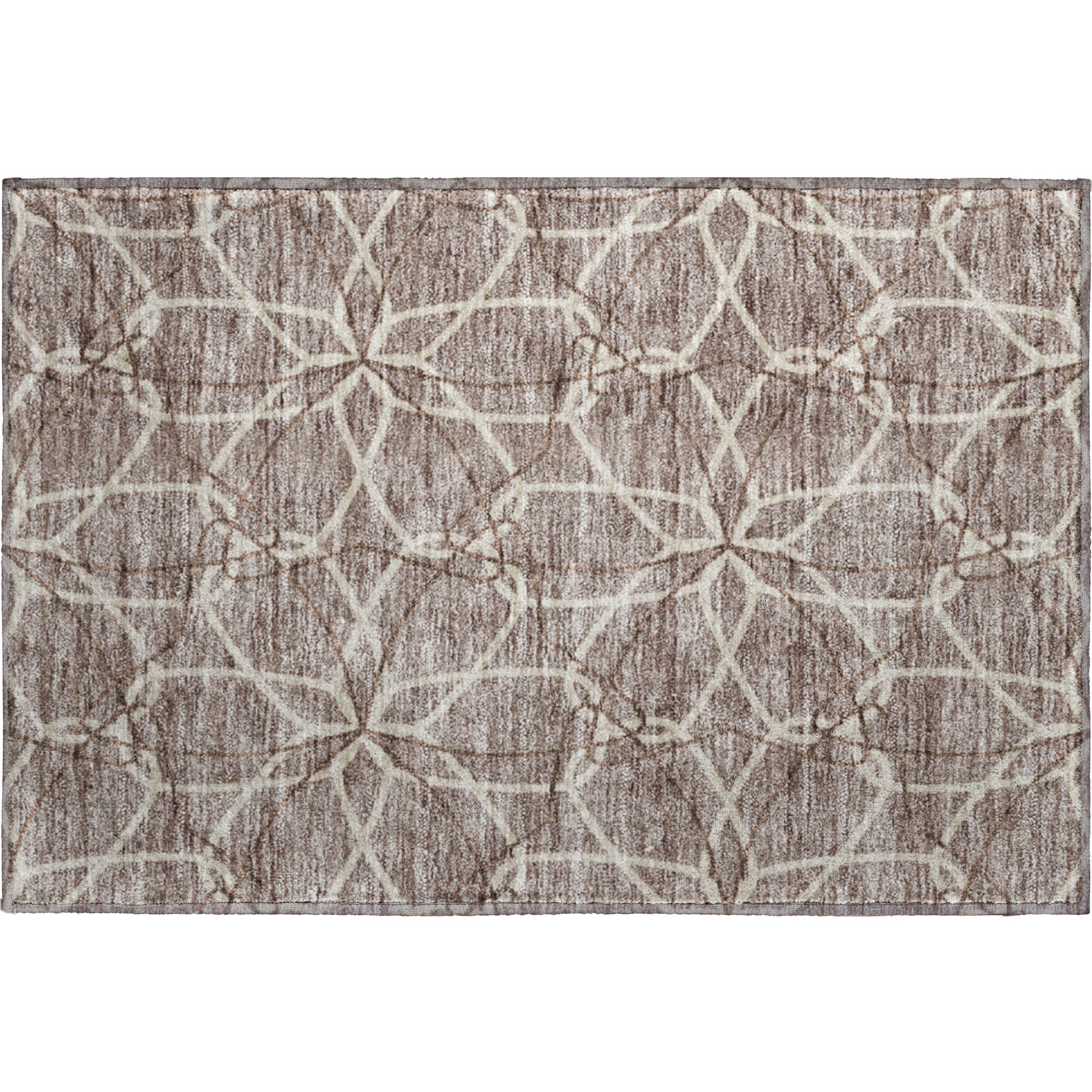 Cusco Machine Washable Transitional Taupe Brown Rug 1'8" x 2'6" #shape_Rectangle