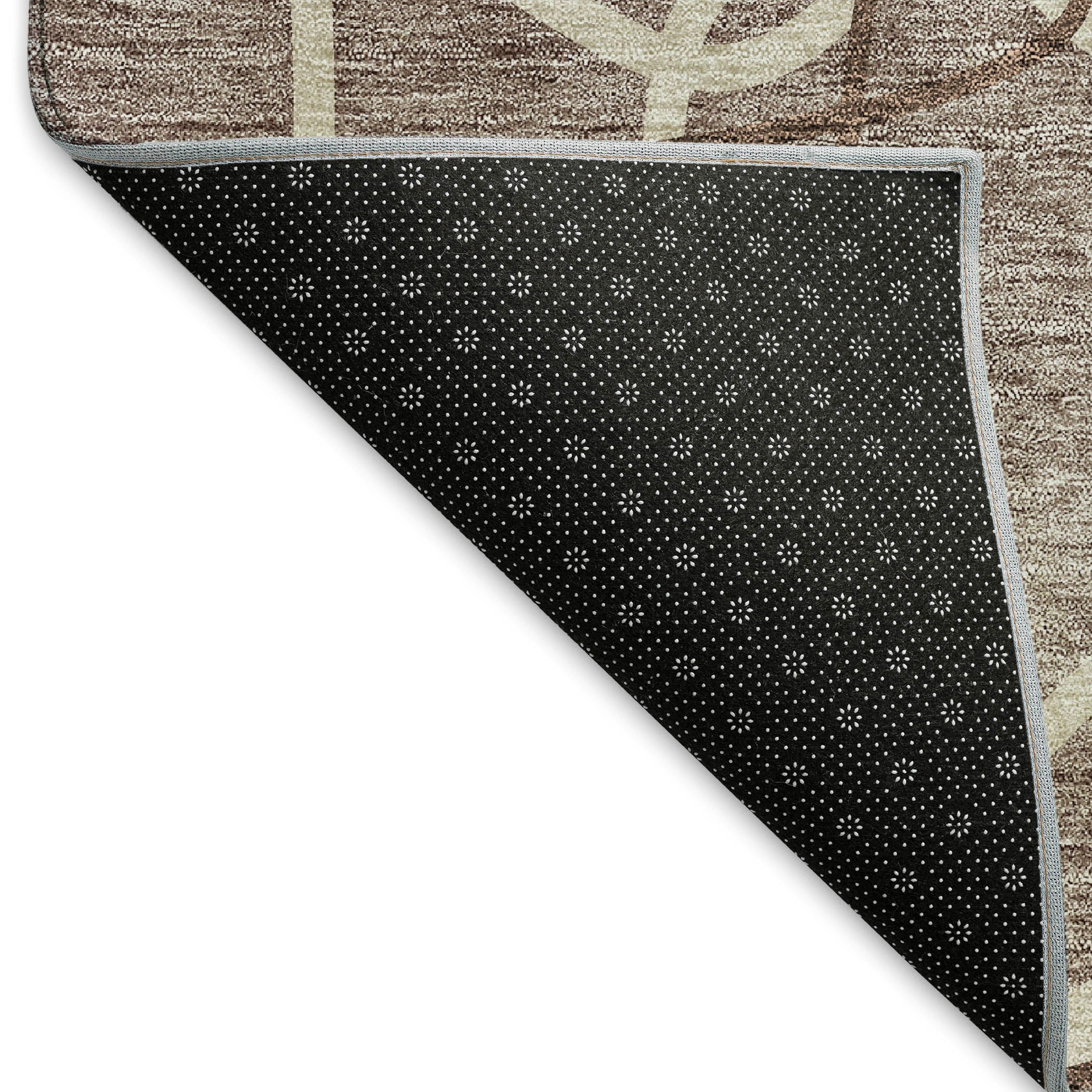 Cusco Machine Washable Transitional Taupe Brown Rug 1'8" x 2'6" #shape_Rectangle
