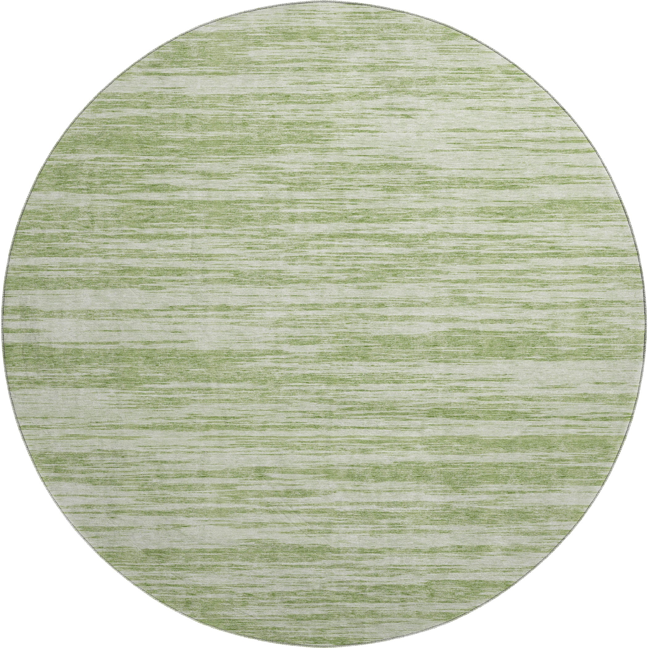 Montevideo Machine Washable Transitional Aloe Green Rug 8' x 8' #shape_Round