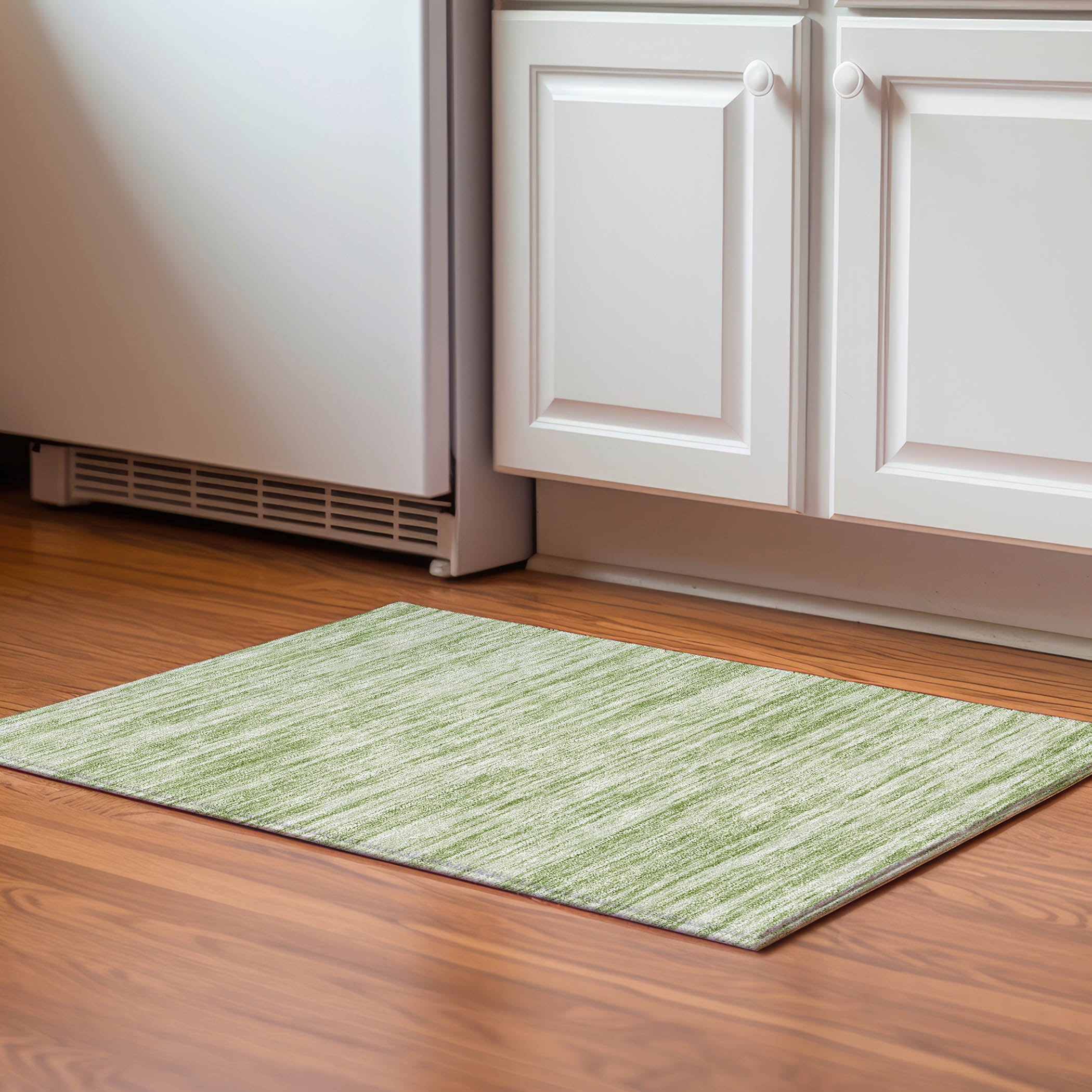 Montevideo Machine Washable Transitional Aloe Green Rug 1'8" x 2'6" #shape_Rectangle