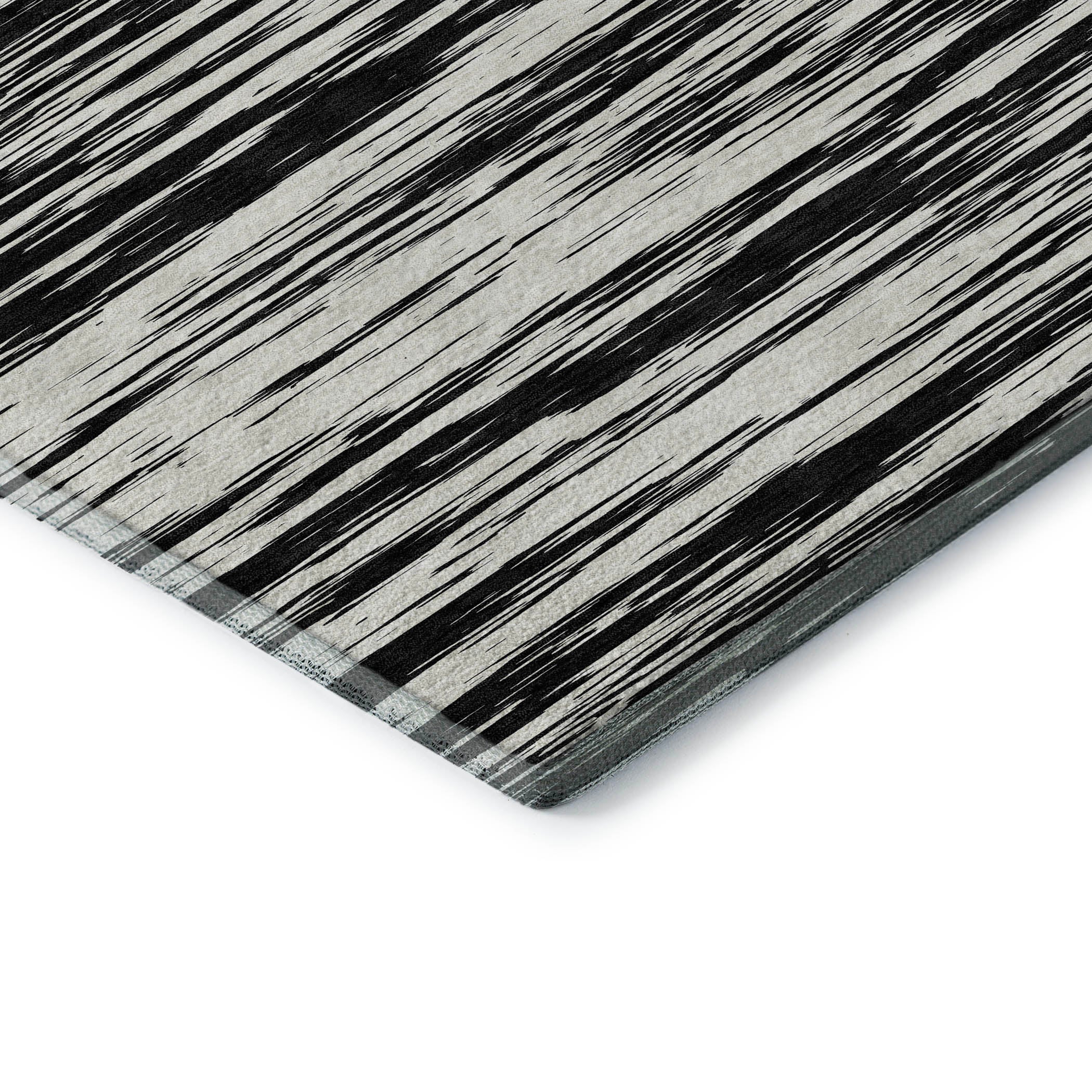 Montevideo Machine Washable Transitional Black Rug 1'8" x 2'6" #shape_Rectangle