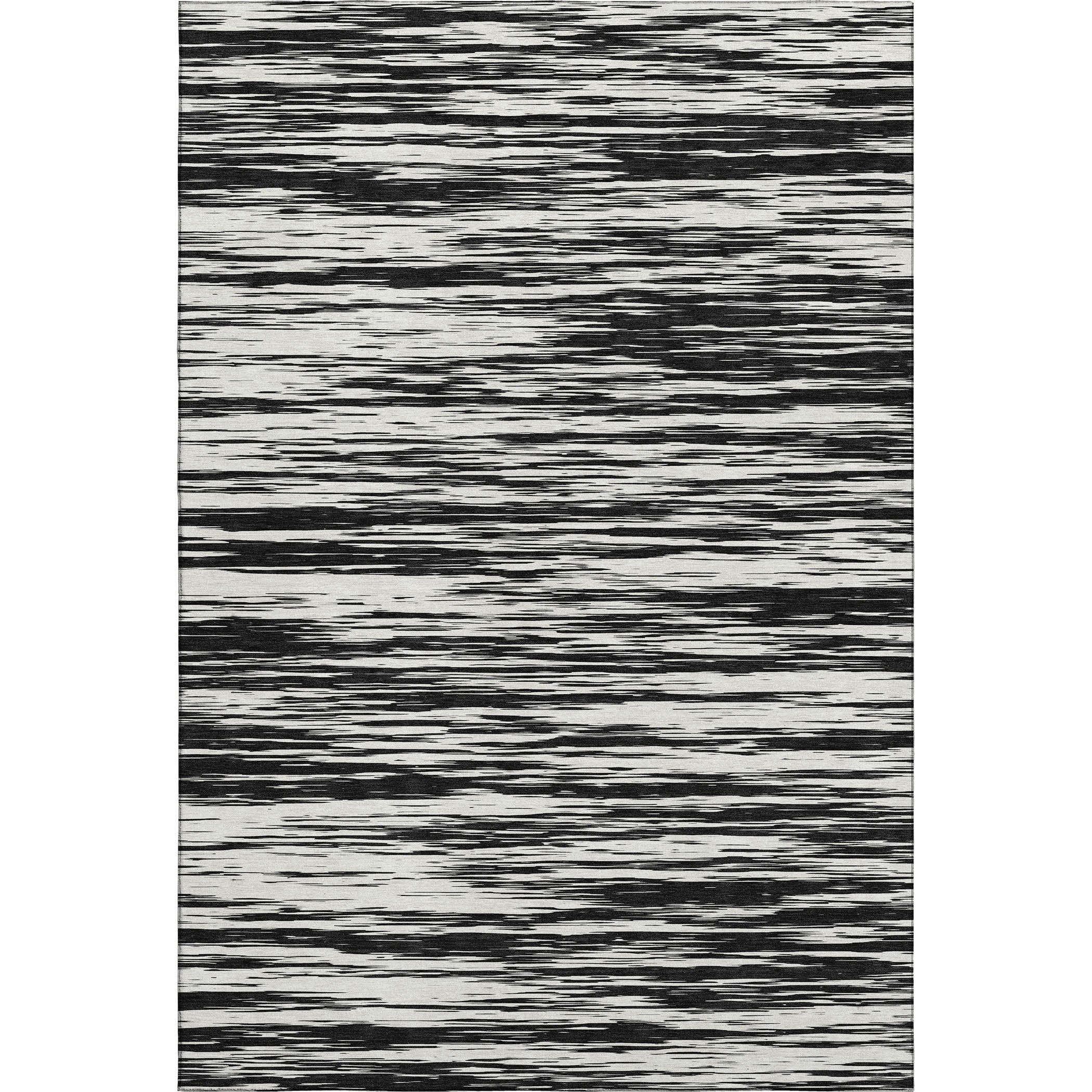 Montevideo Machine Washable Transitional Black Rug 2'6" x 3'10" #shape_Rectangle